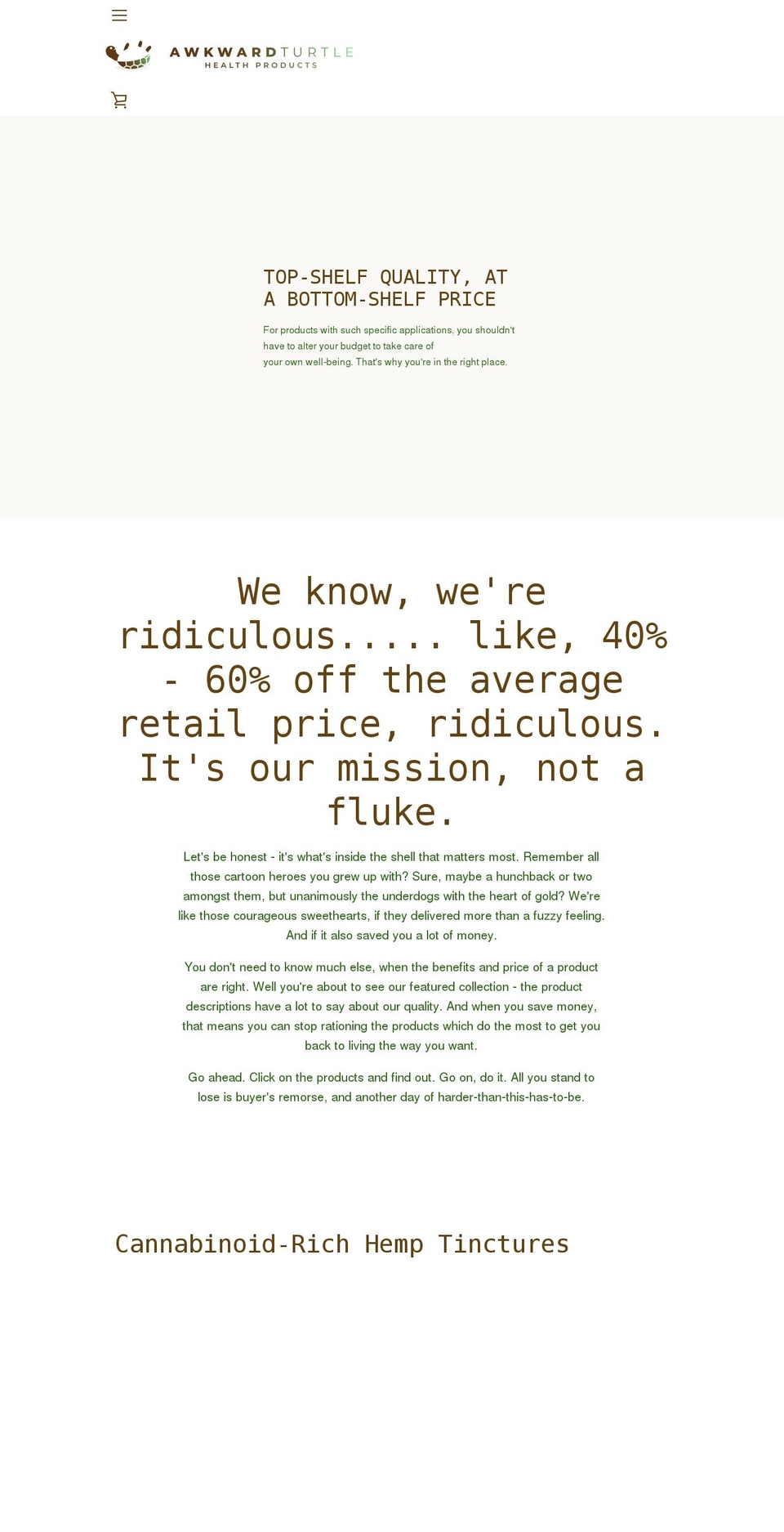 awkwardturtle.us shopify website screenshot