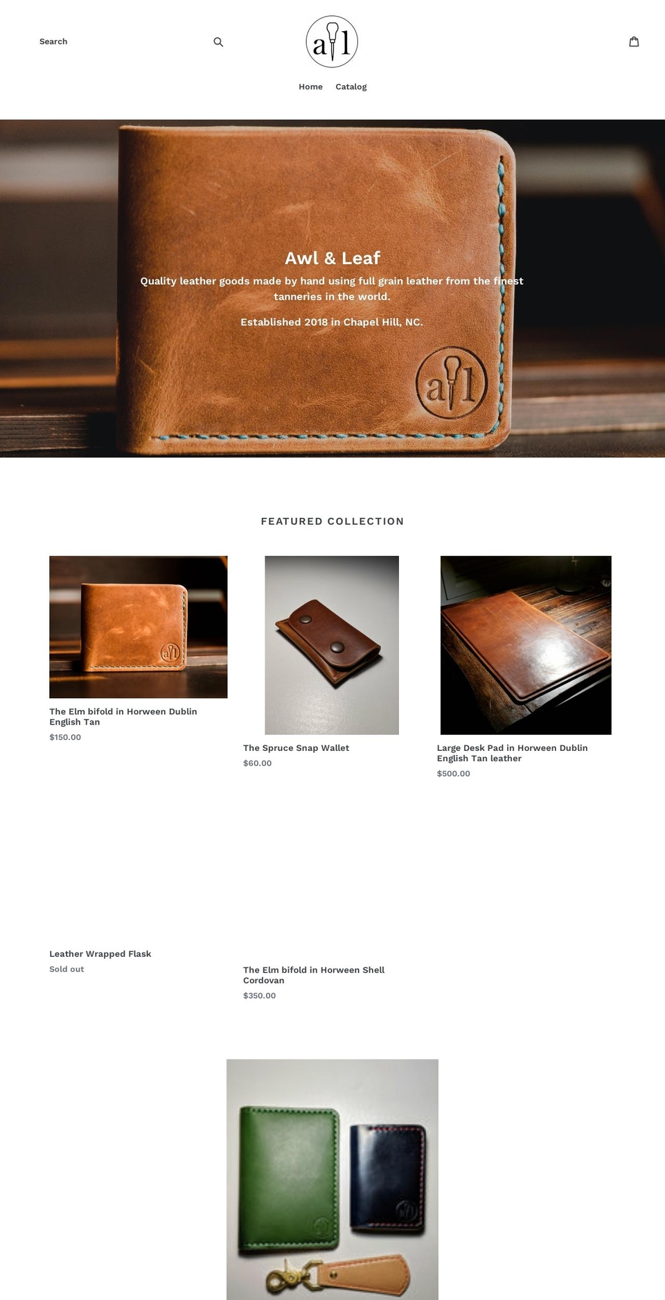 awlandleaf.com shopify website screenshot
