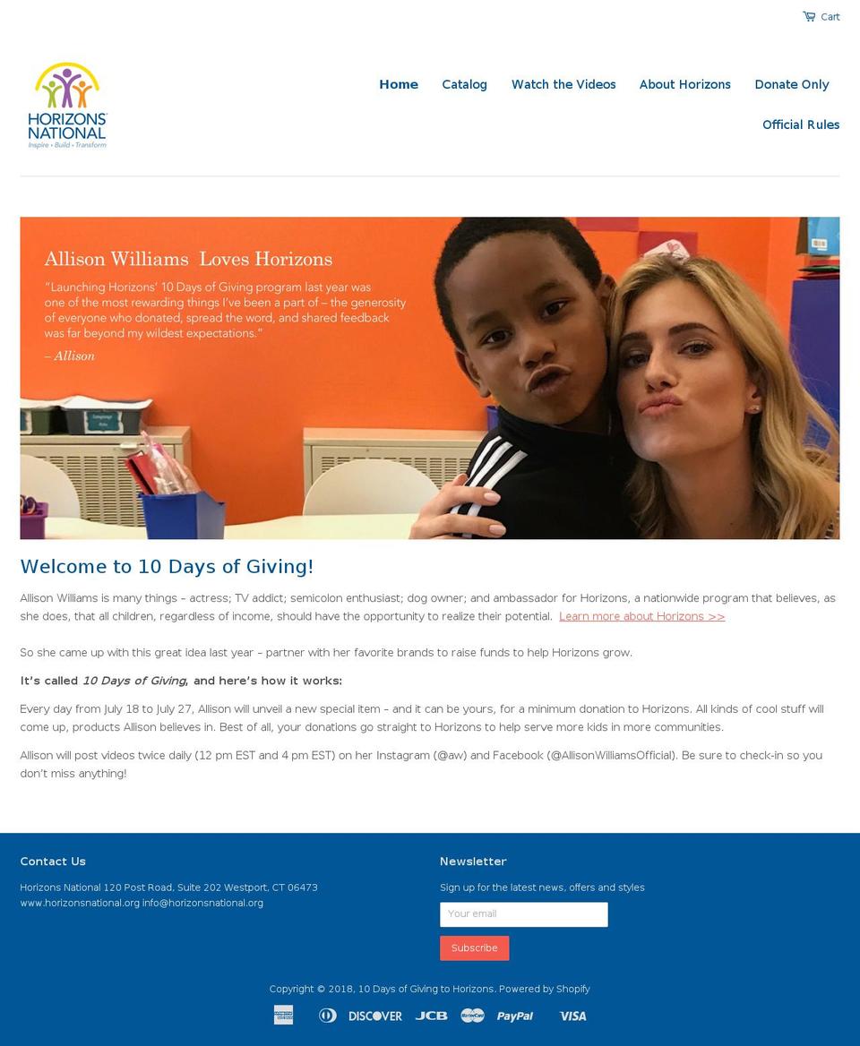 awloveshorizons.com — Shopify storefront screenshot