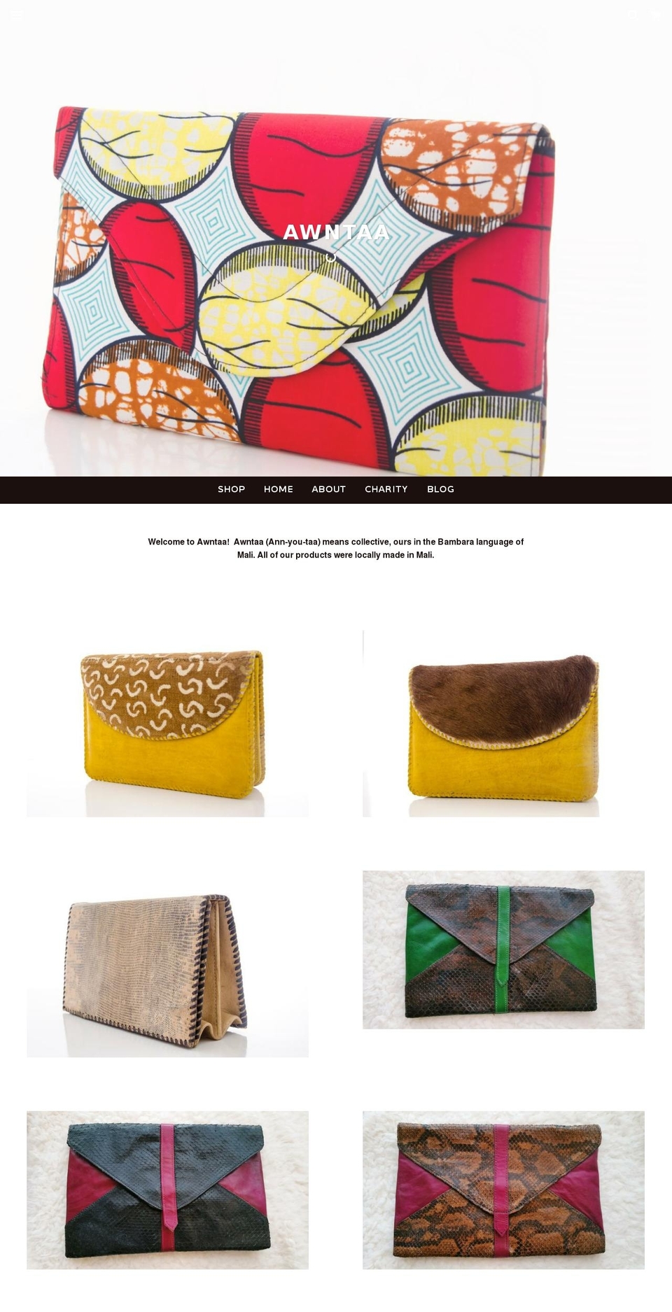 awntaa.com shopify website screenshot