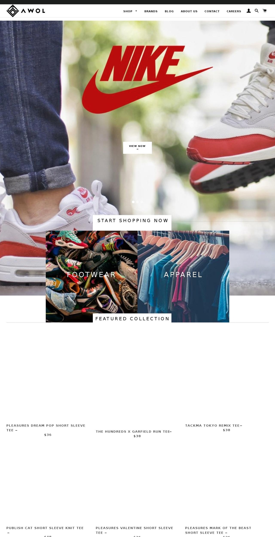 awolboston.com — Shopify storefront screenshot
