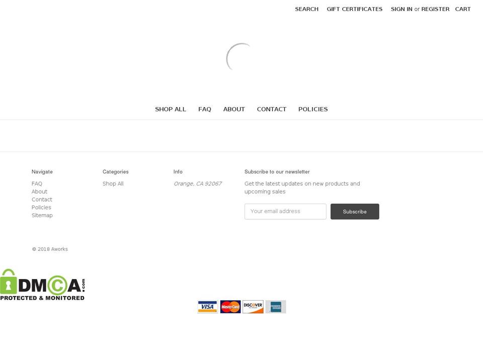 aworks.shop shopify website screenshot