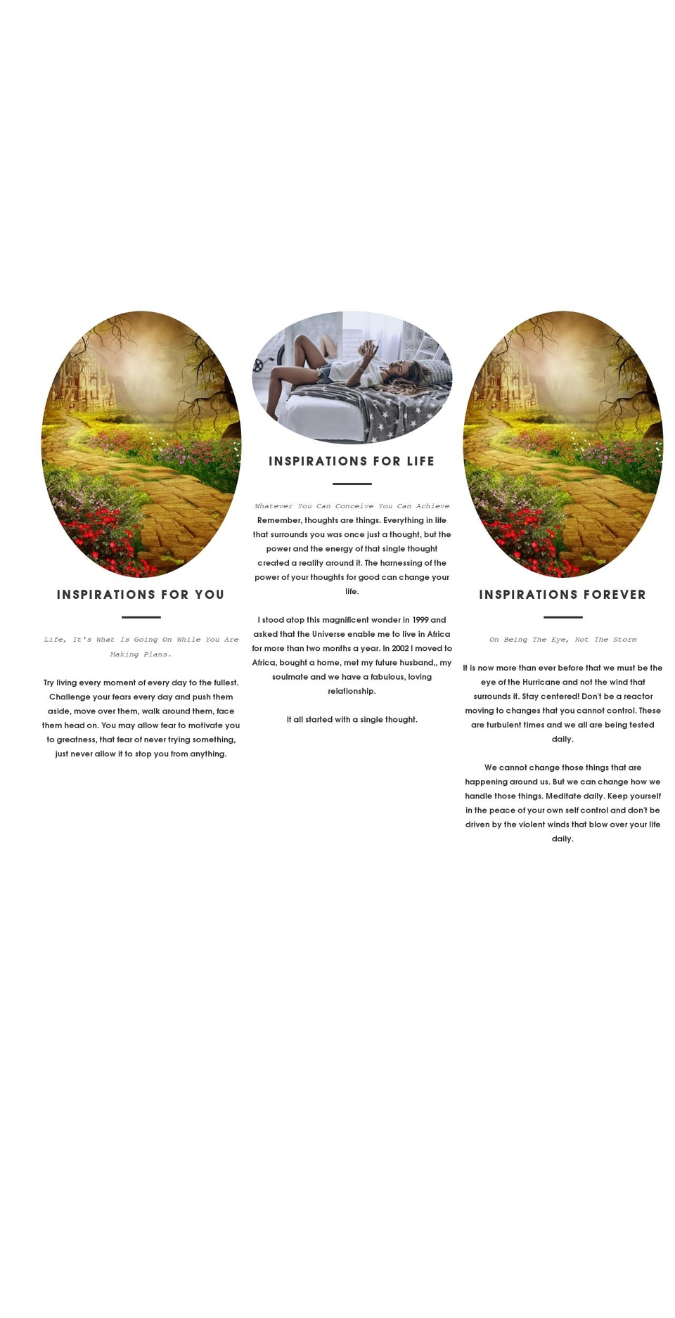 aworld4women.com shopify website screenshot