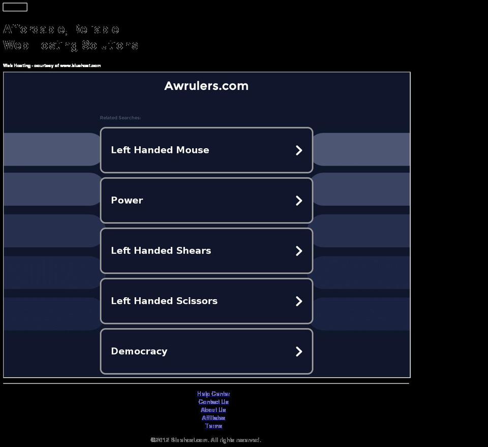 awrulers.com — Shopify storefront screenshot