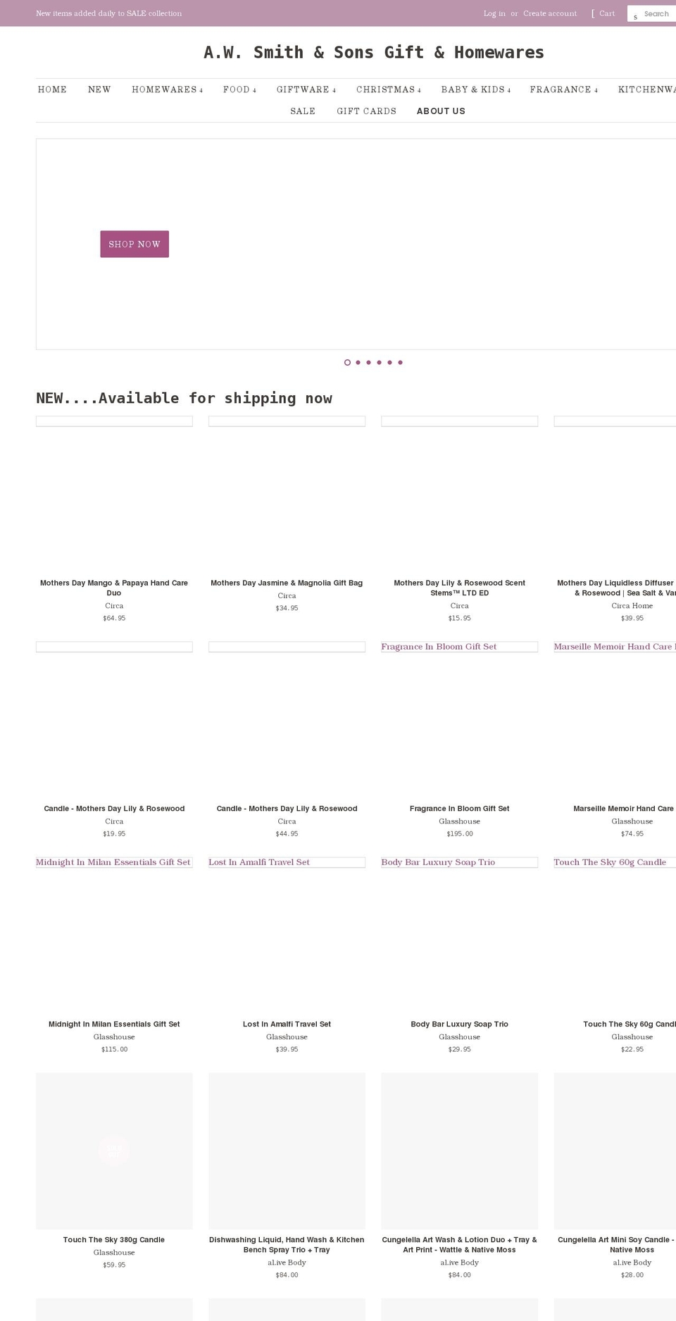 awsmith.com.au shopify website screenshot