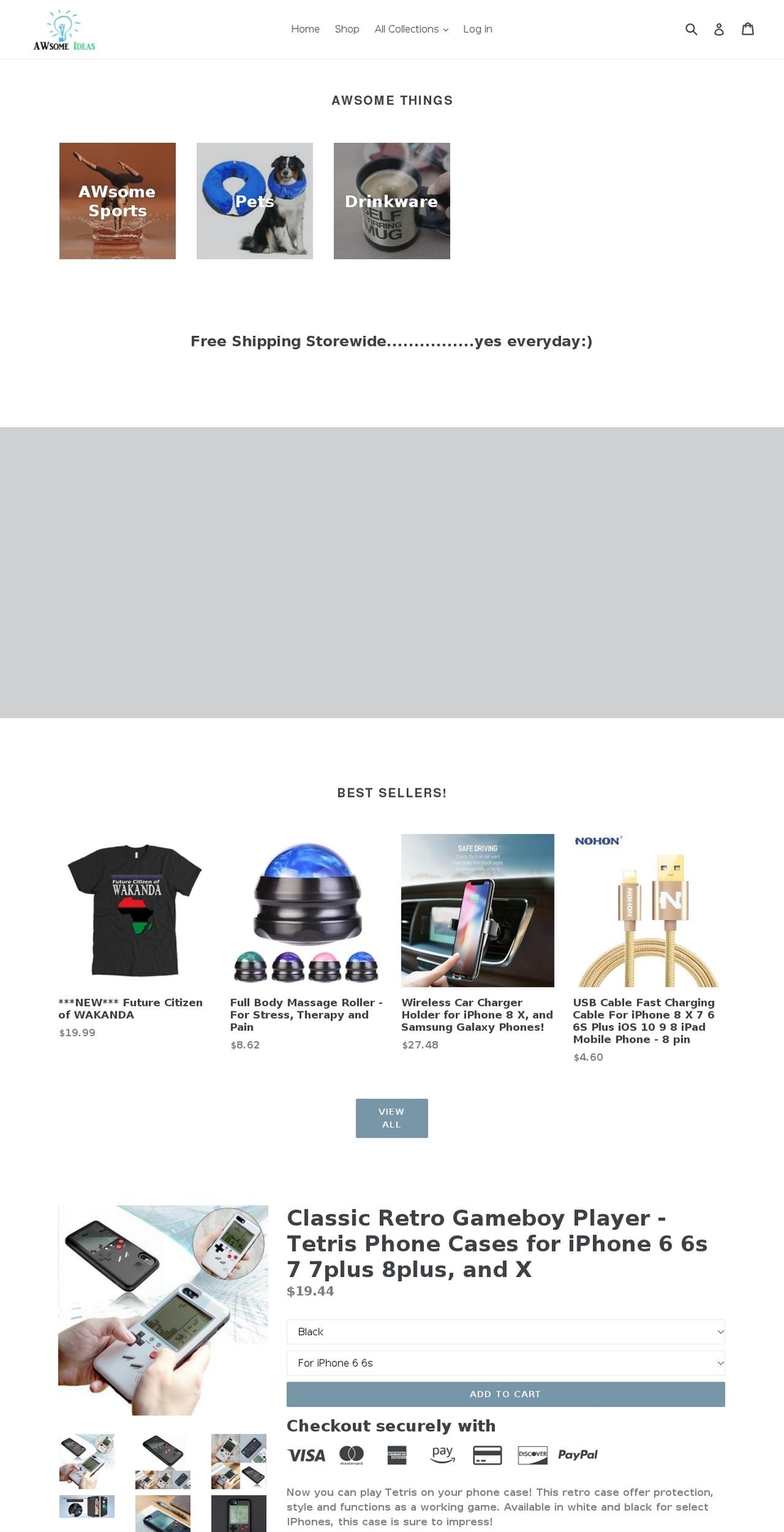 awsomeideas.com — Shopify storefront screenshot