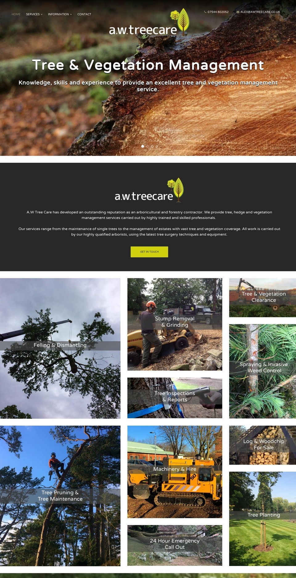 awtreecare.co.uk shopify website screenshot