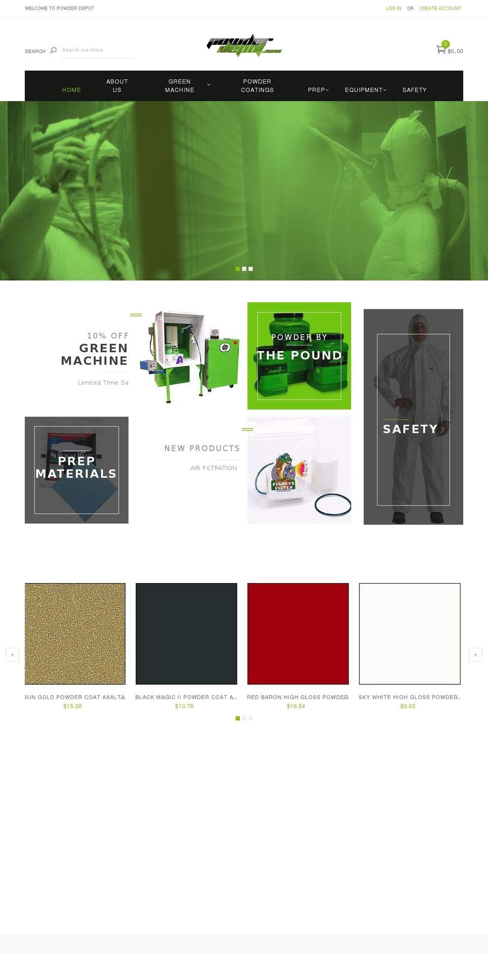 Powder Depot 3.0 Shopify theme site example axaltapowdercoating.com