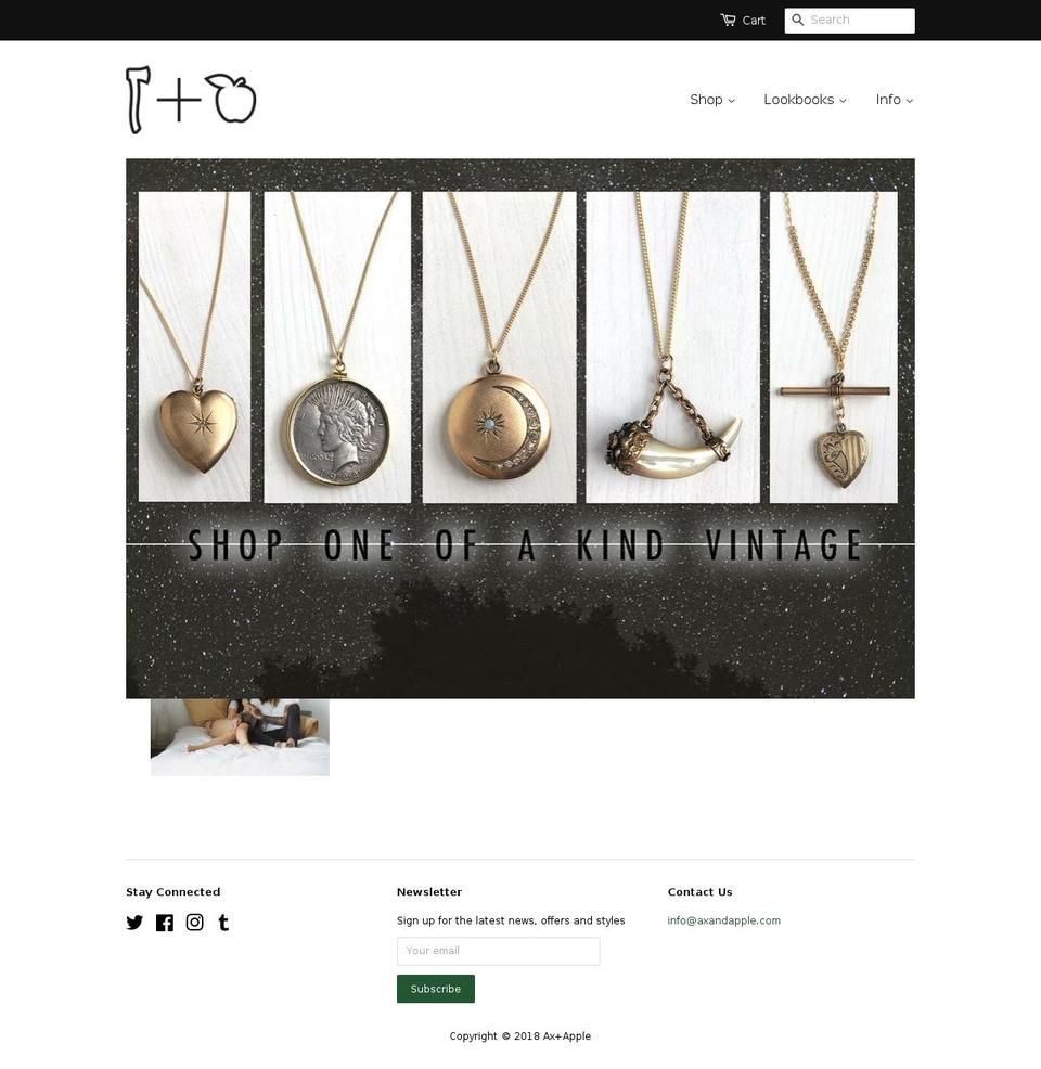 axeandapple.com shopify website screenshot