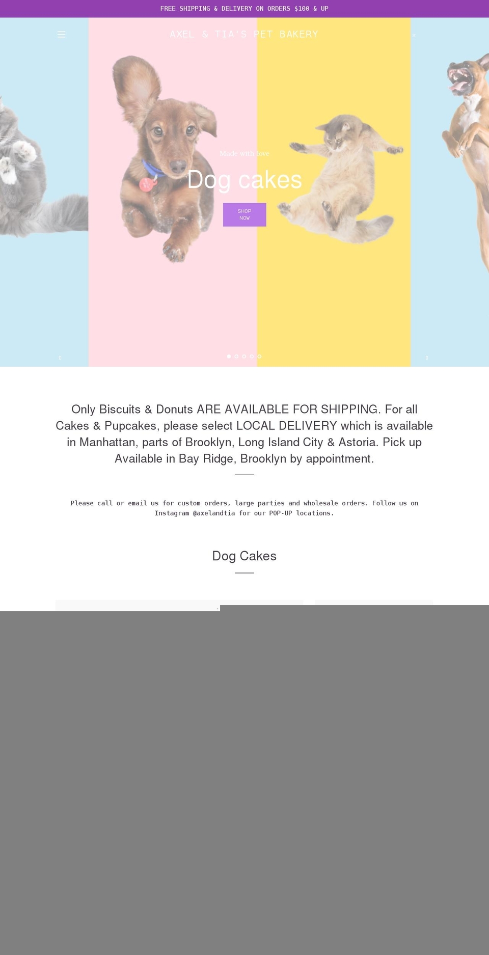 axelandtia.com shopify website screenshot