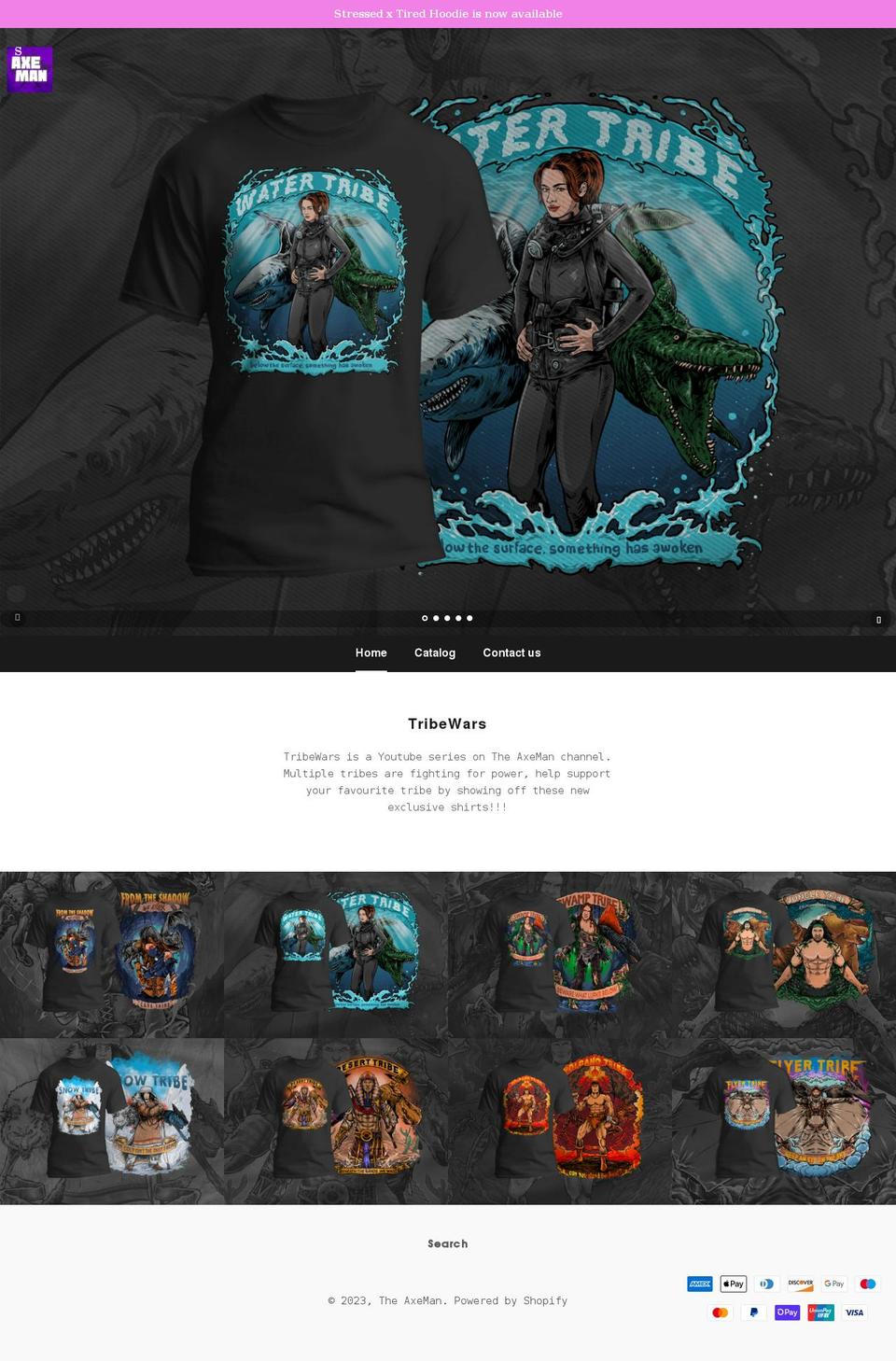 axeman-store.com shopify website screenshot