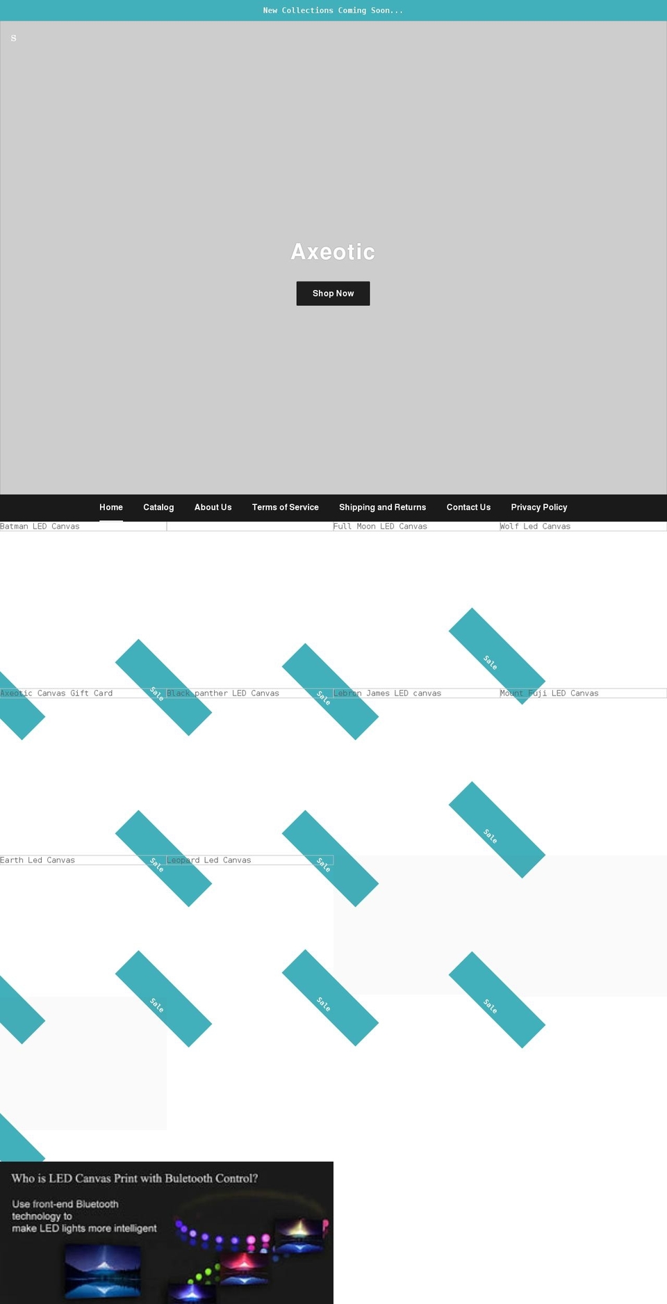 axeotic.com shopify website screenshot