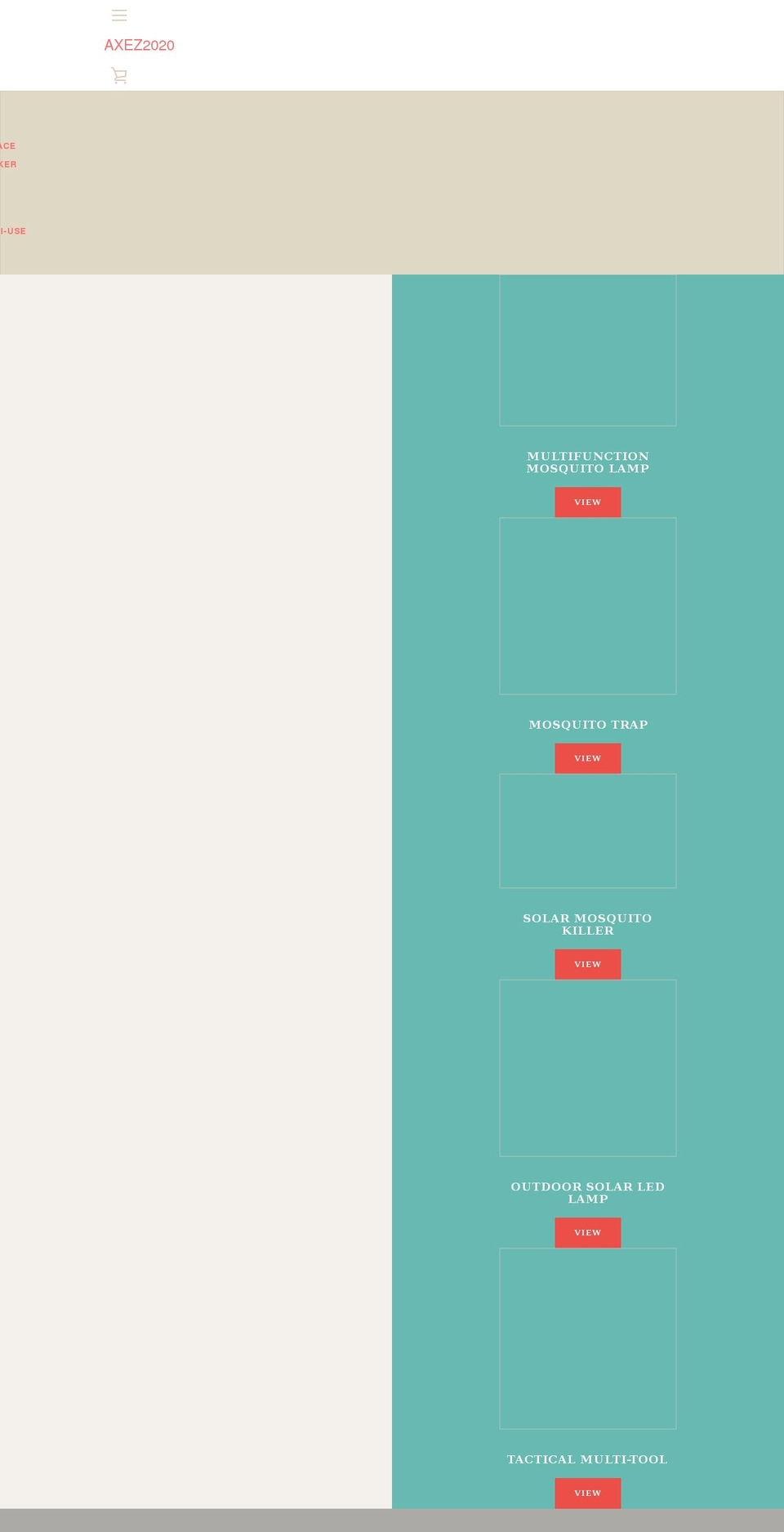 axez2020.com shopify website screenshot