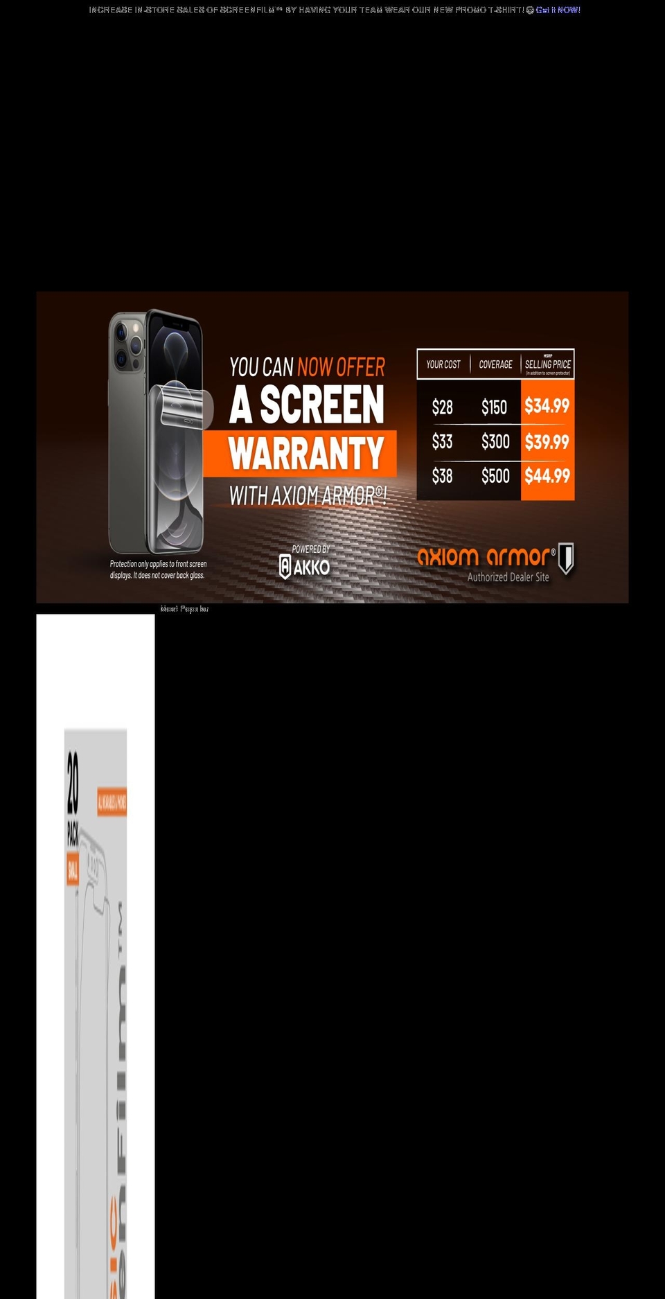 axiomarmor.com shopify website screenshot