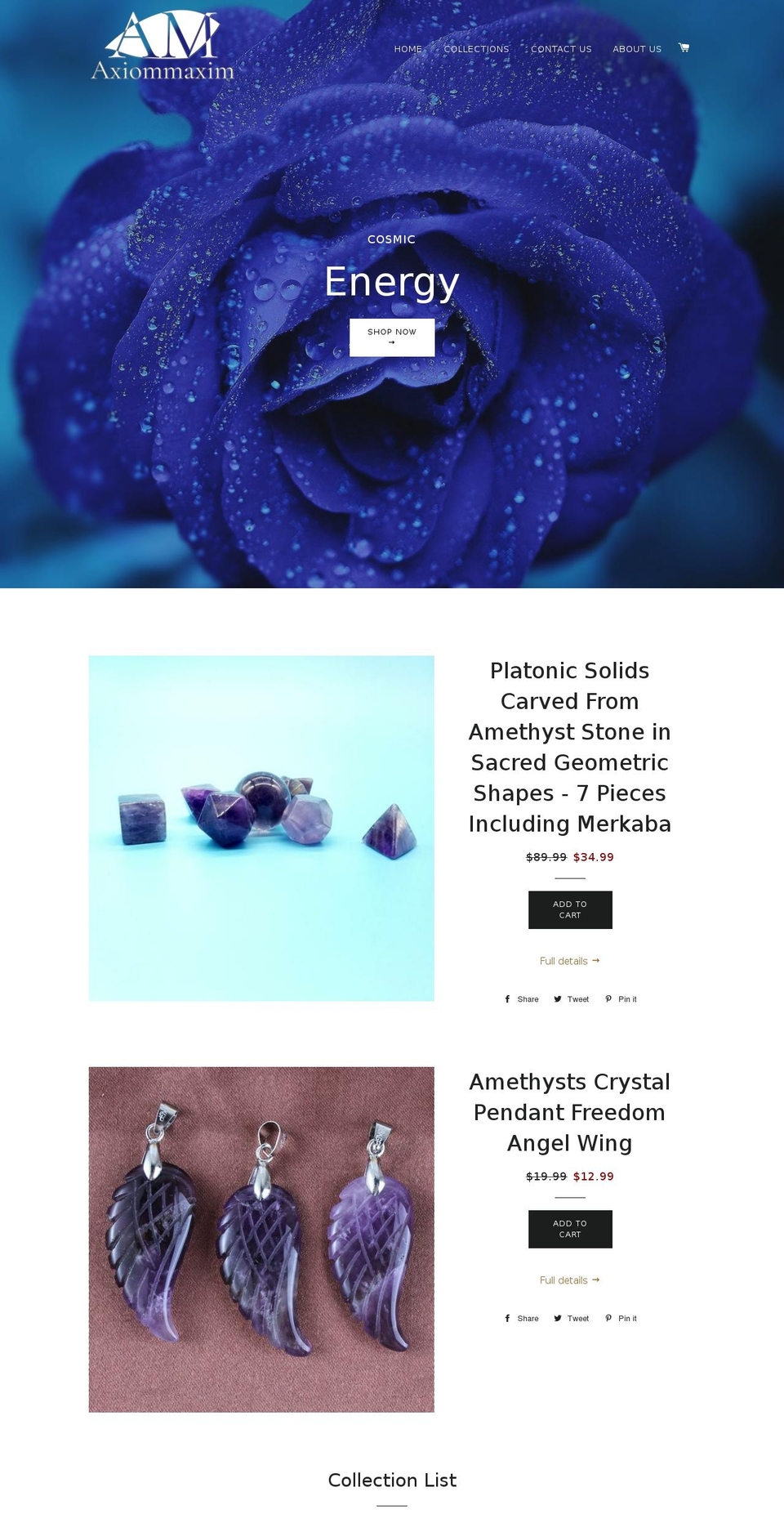 axiommaxim.com shopify website screenshot