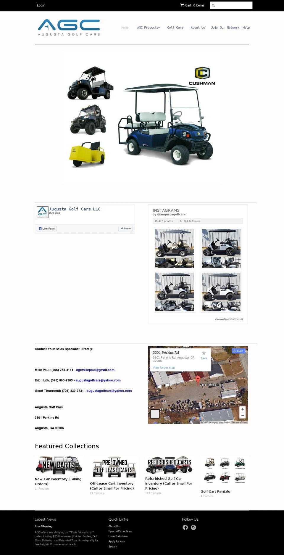 axisgolfcartsupply.com shopify website screenshot