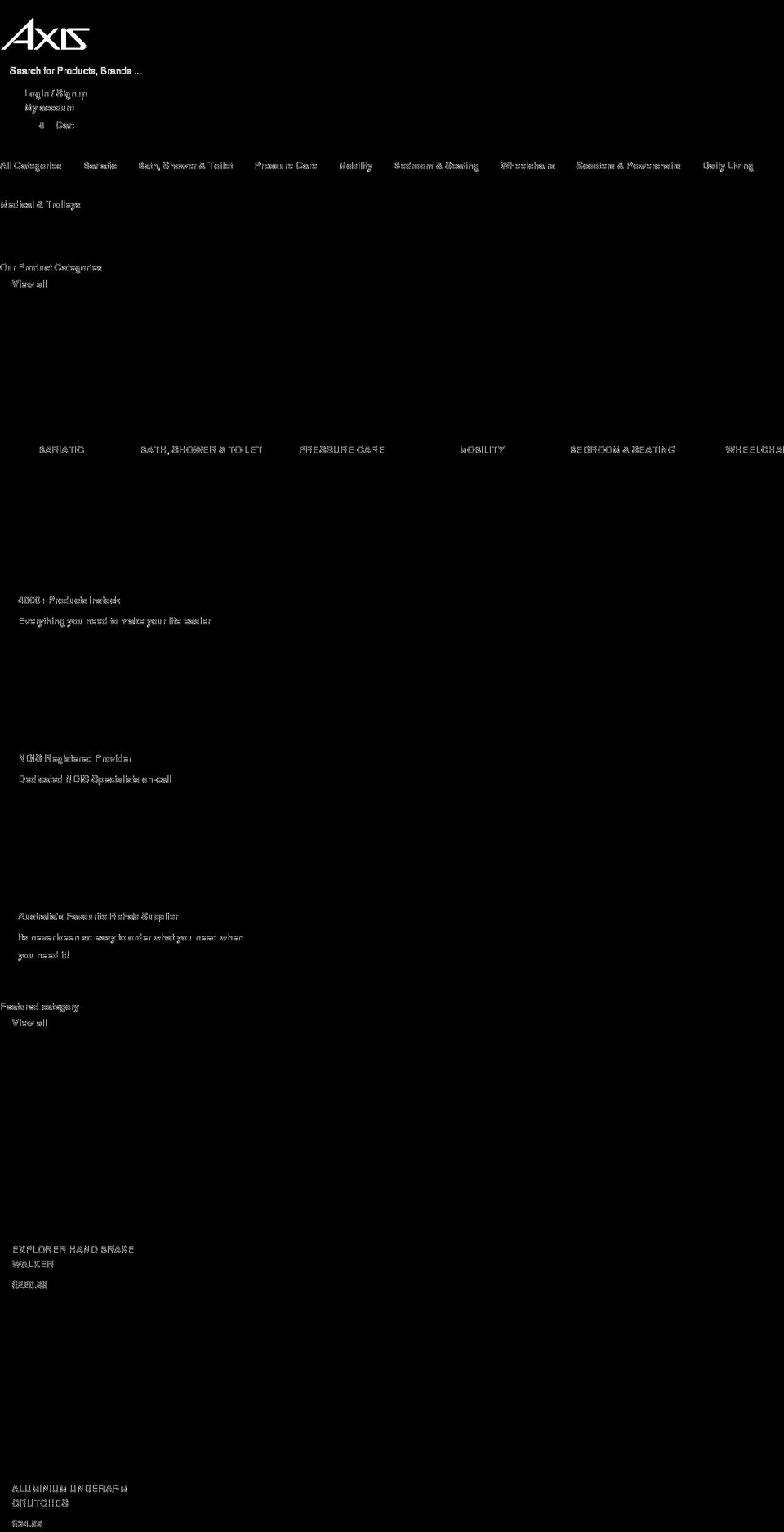 axismedical.com.au shopify website screenshot