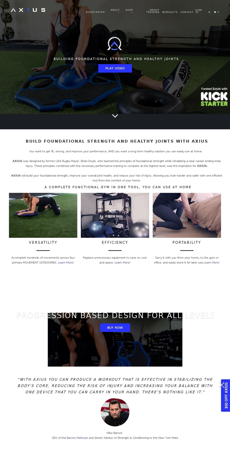 axiuscore.com shopify website screenshot