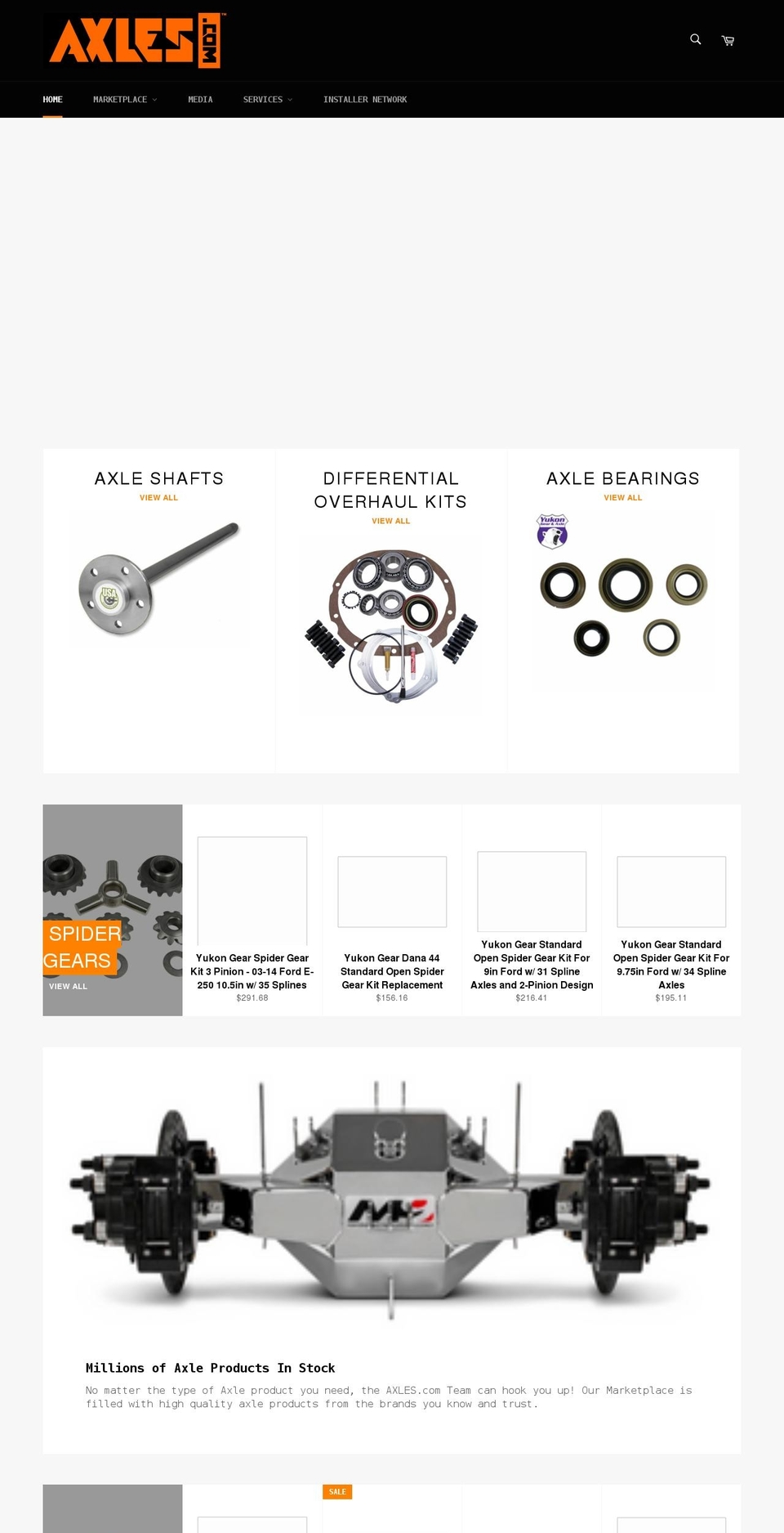 axles.com shopify website screenshot