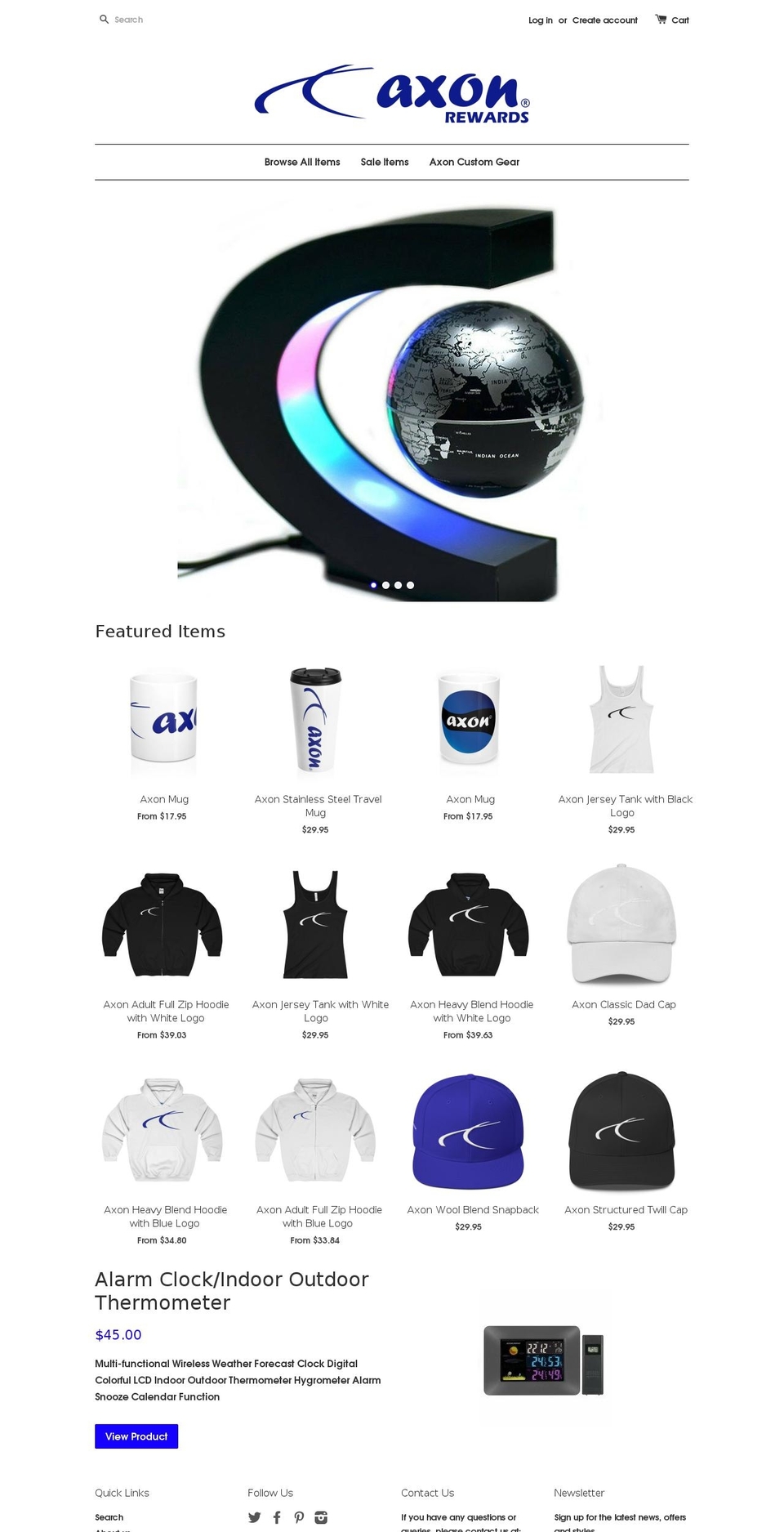 axonrewards.com shopify website screenshot