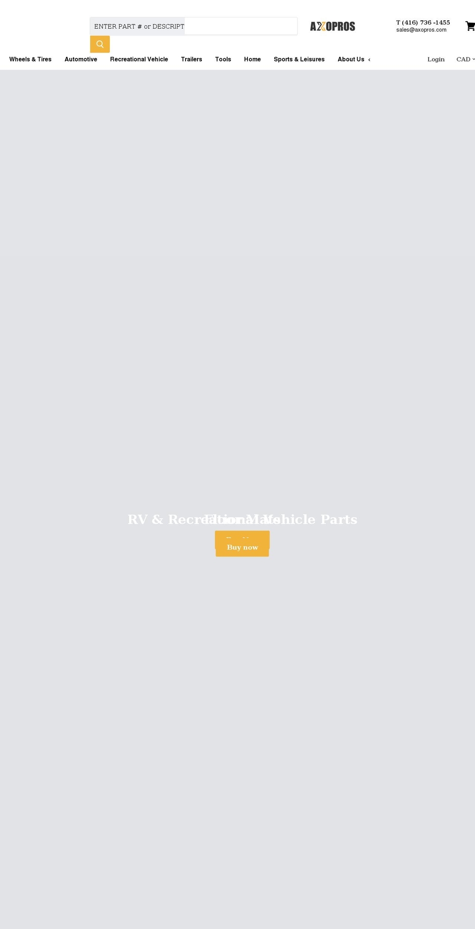 axopros.com shopify website screenshot