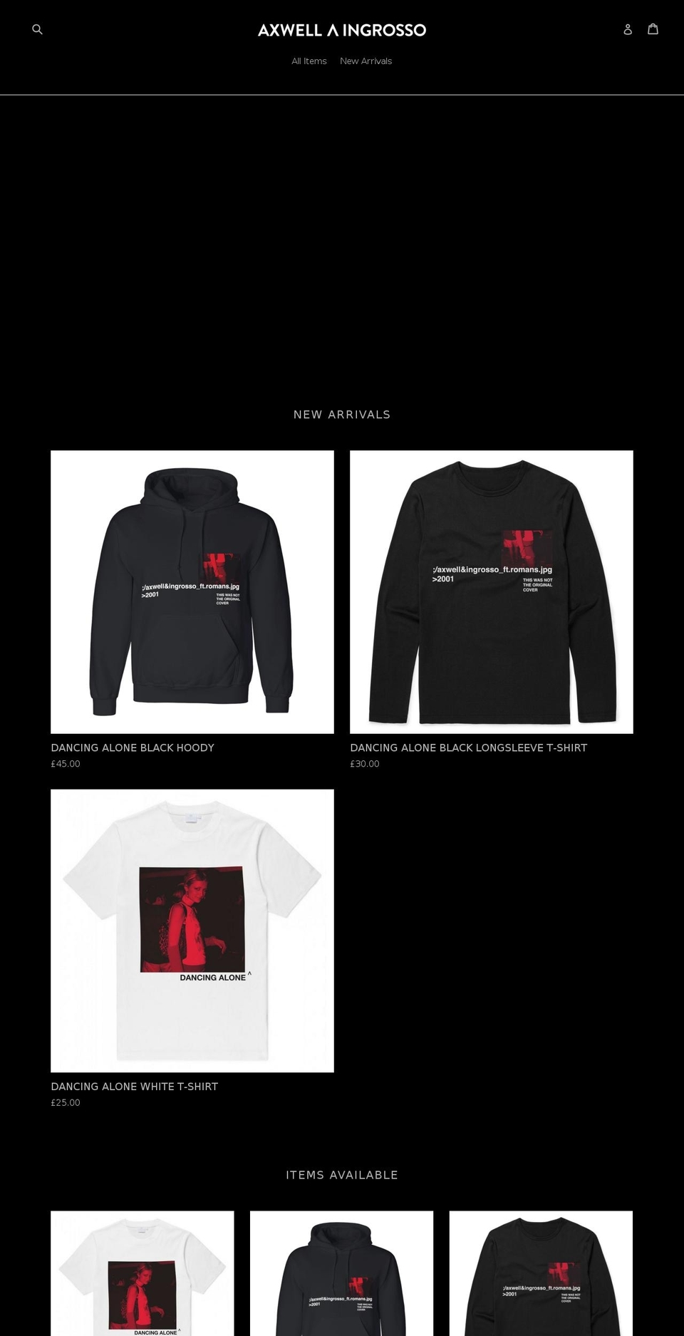 axwell-ingrosso.myshopify.com shopify website screenshot