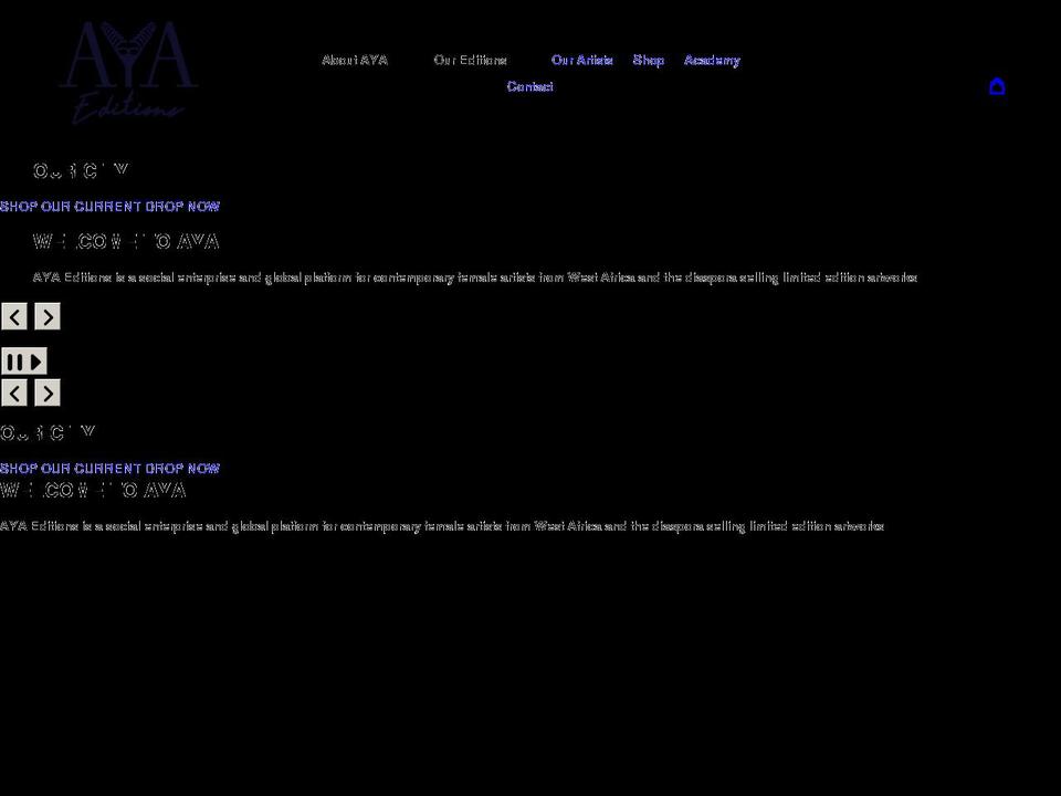 ayaeditions.com shopify website screenshot