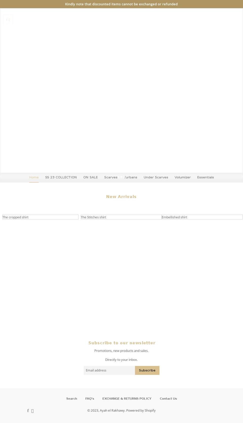 ayahelrakhawy.com shopify website screenshot