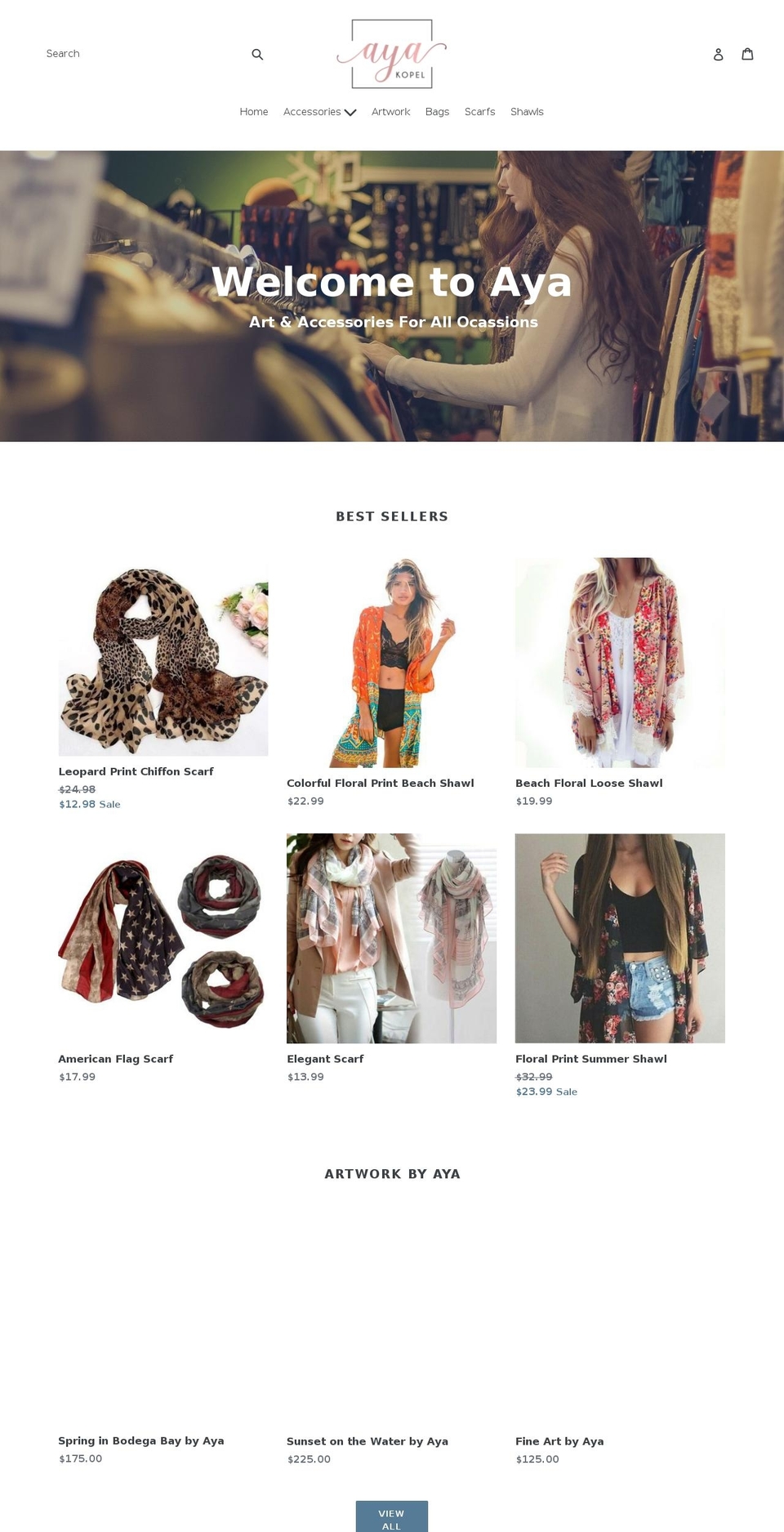 ayakopel.com — Shopify storefront screenshot