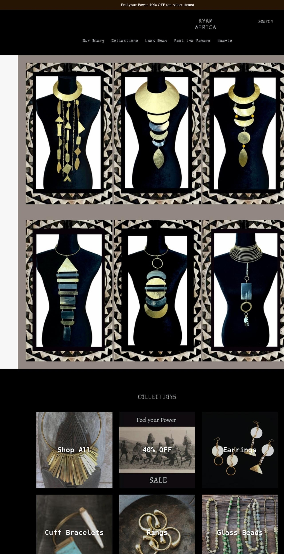 ayamafrica.net shopify website screenshot