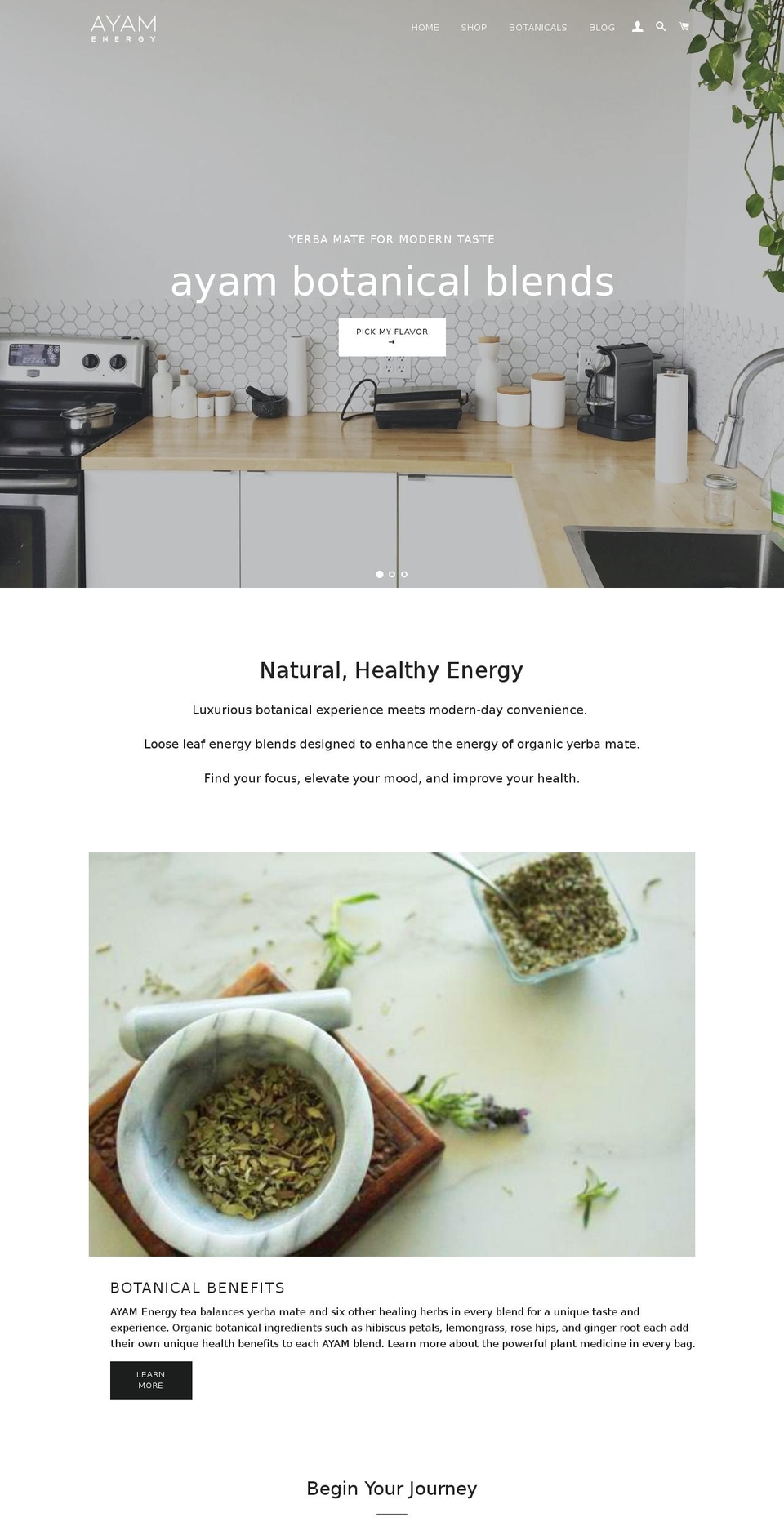 ayamenergy.com — Shopify storefront screenshot
