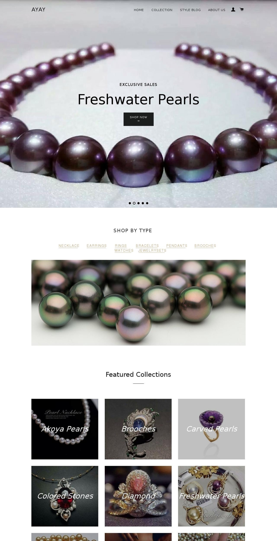 ayayjewelry.com shopify website screenshot