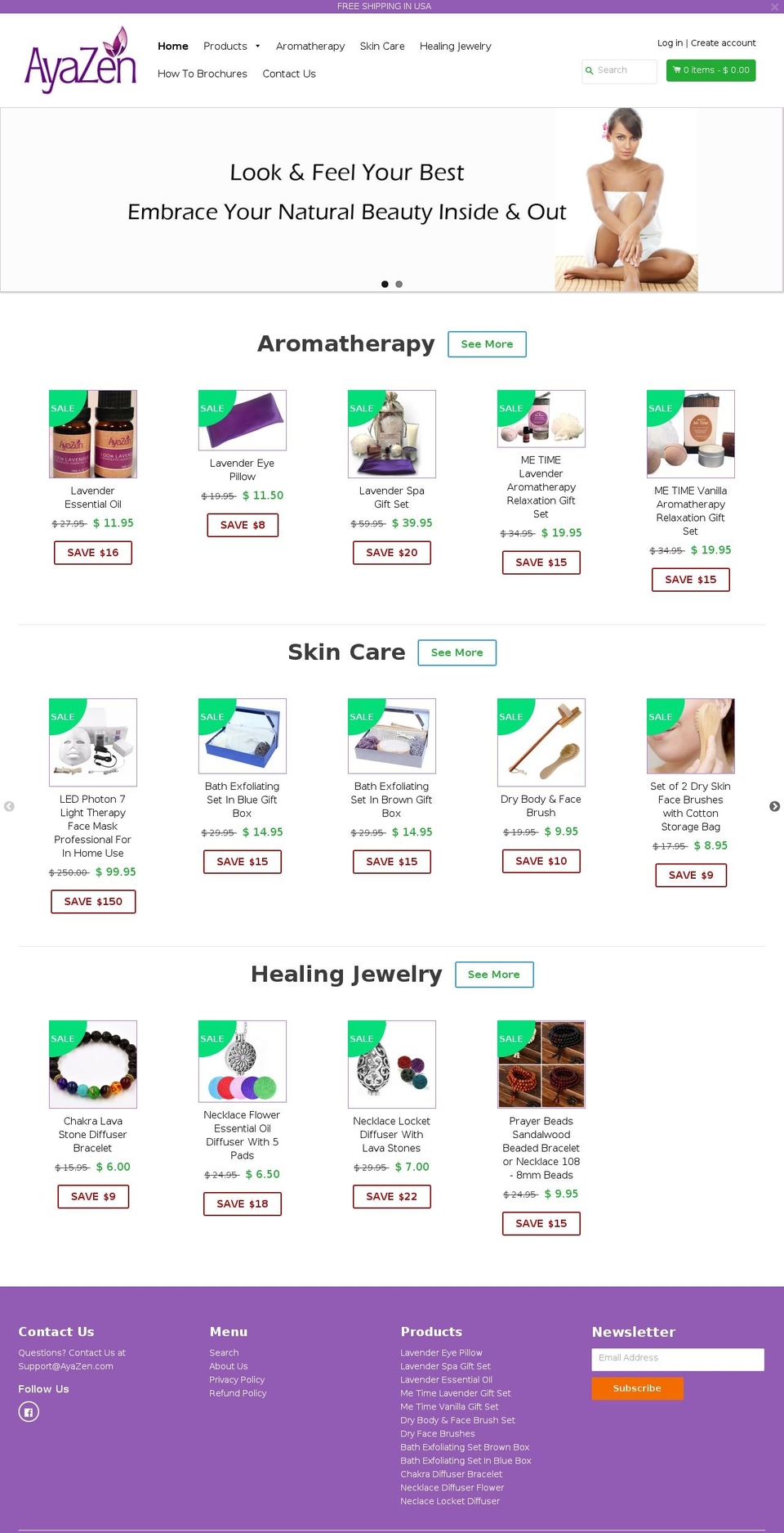 Minimog Shopify theme site example ayazen.com