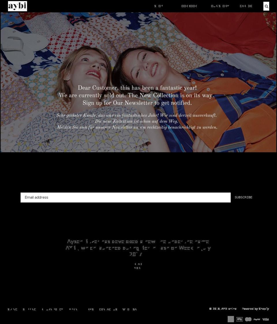 aybi.com — Shopify storefront screenshot