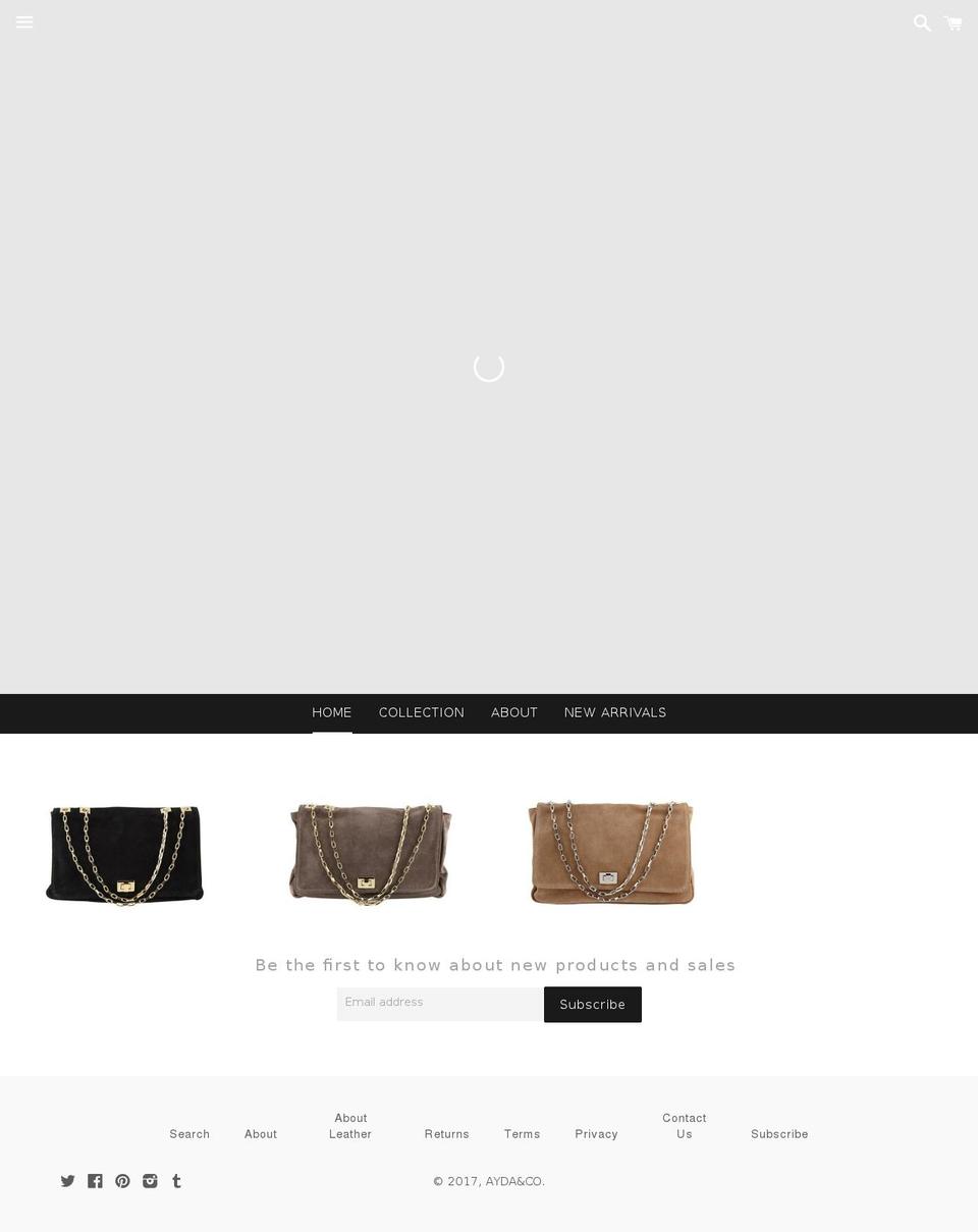 aydaandco.com shopify website screenshot