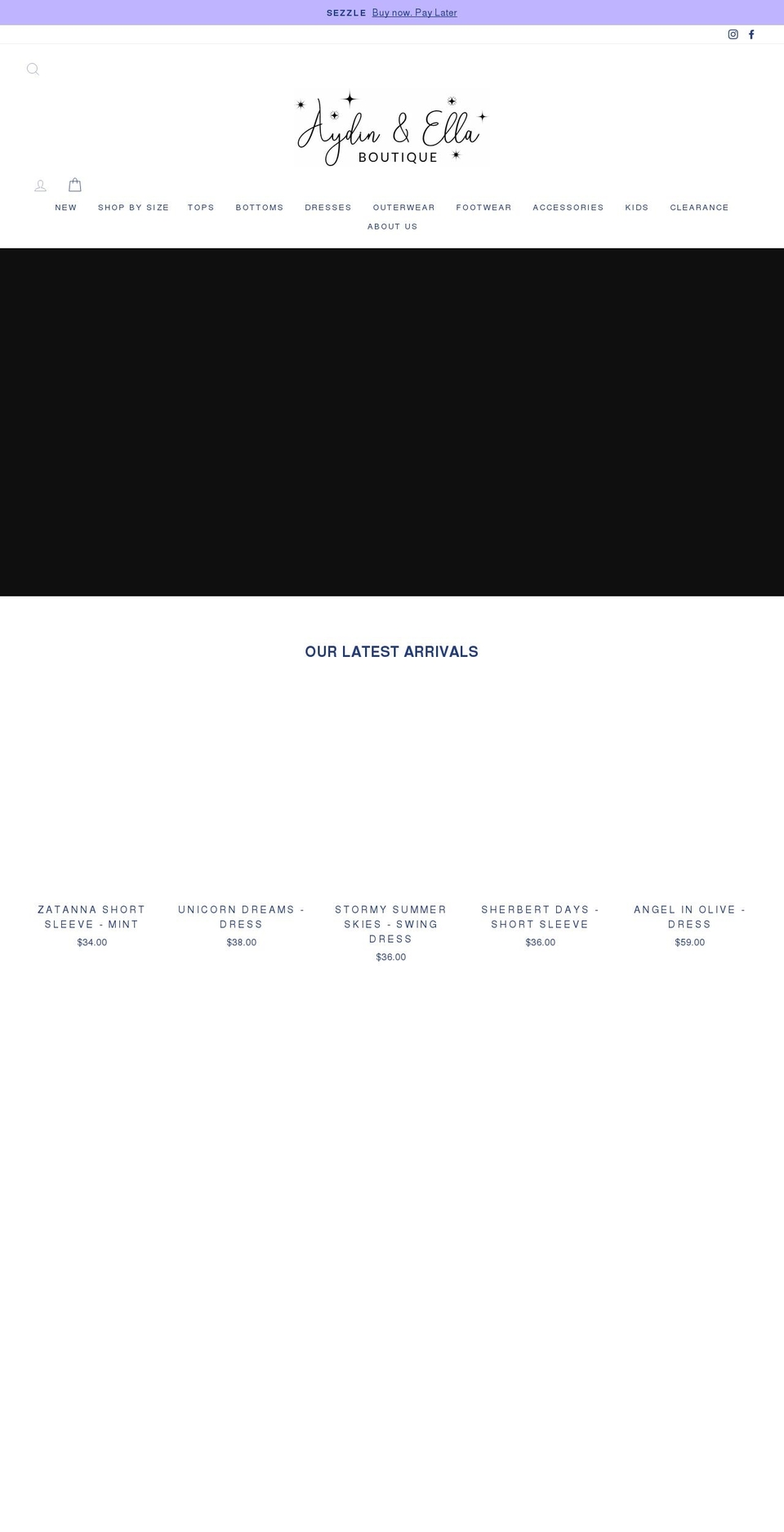 aydinandella.com shopify website screenshot