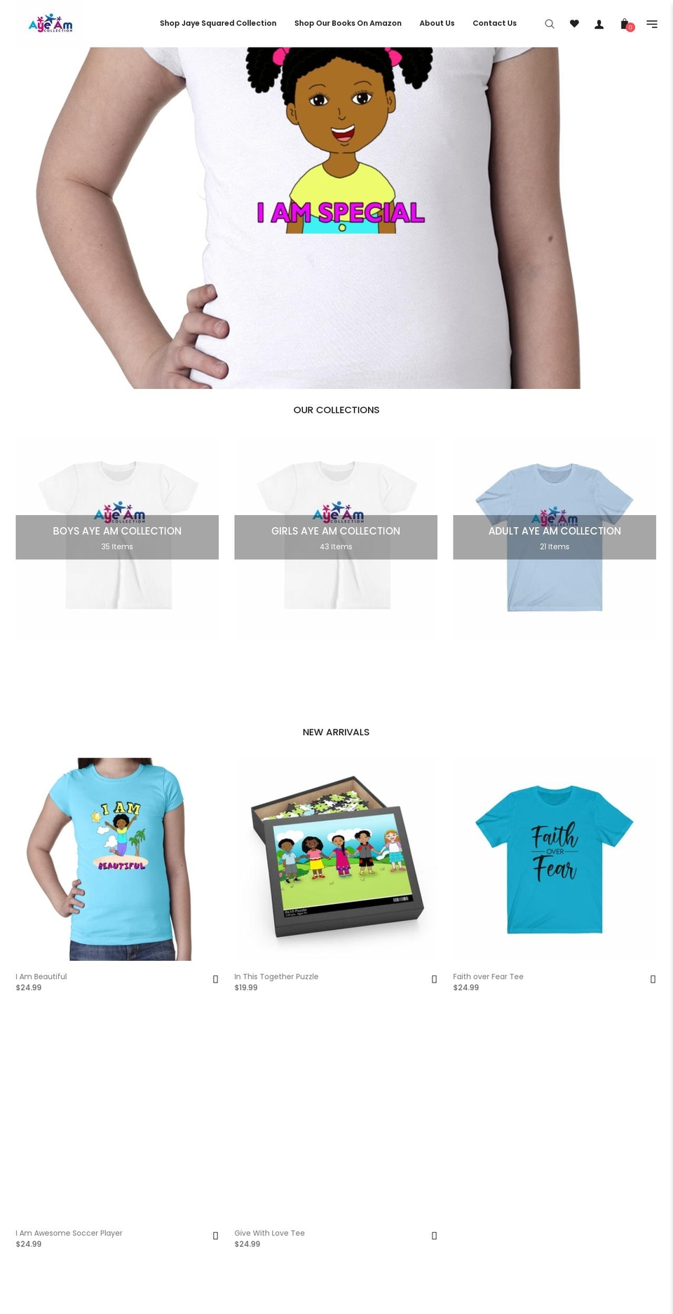 ayeamcollection.com — Shopify storefront screenshot