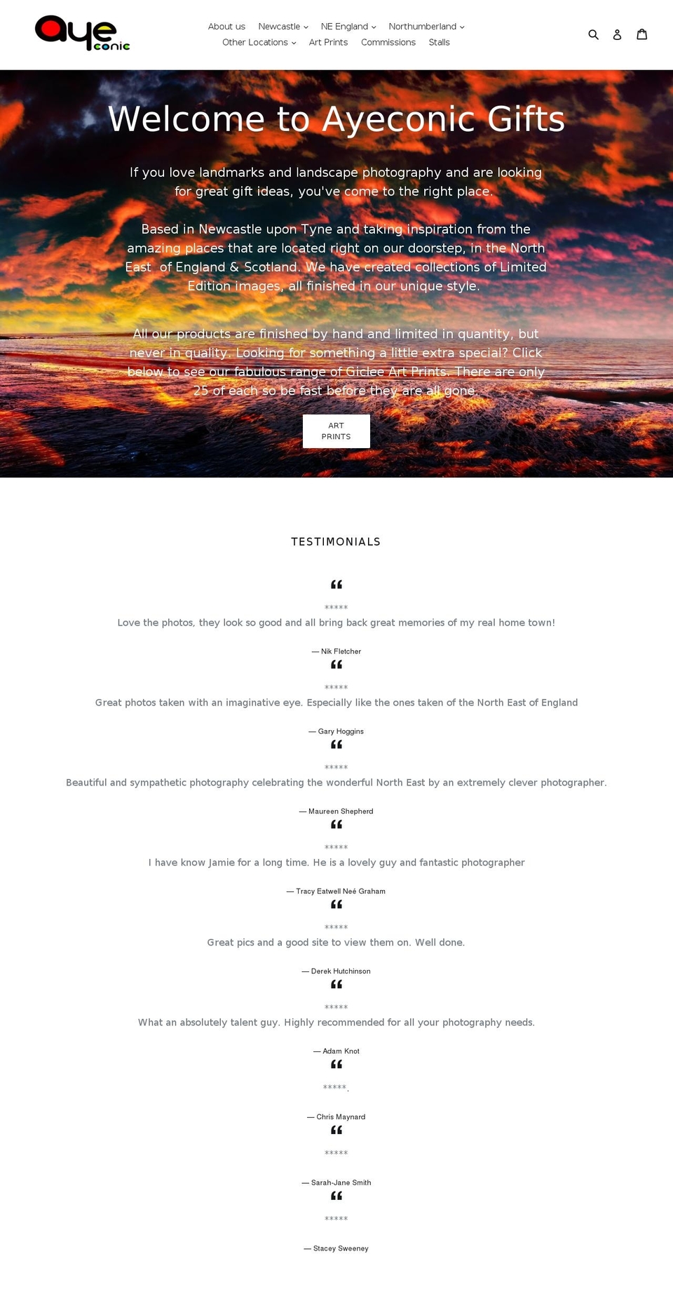 ayeconic.co shopify website screenshot