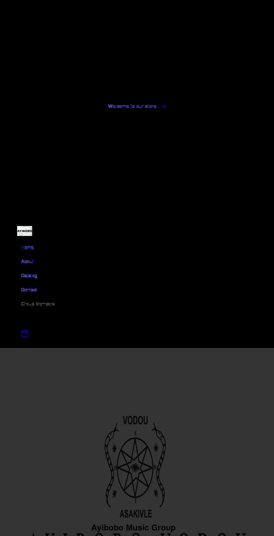 ayibobovodou.com shopify website screenshot