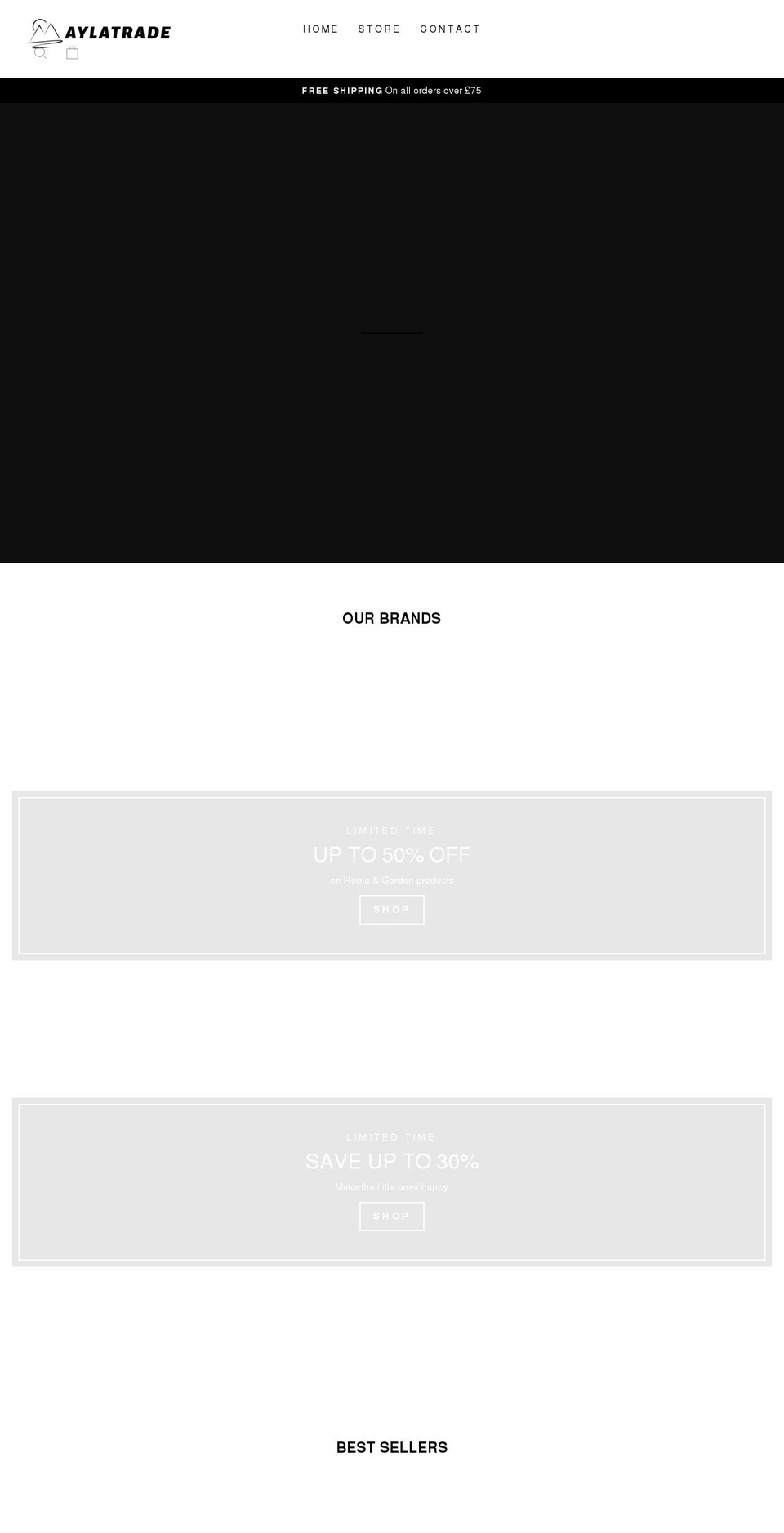 aylatrade.com shopify website screenshot