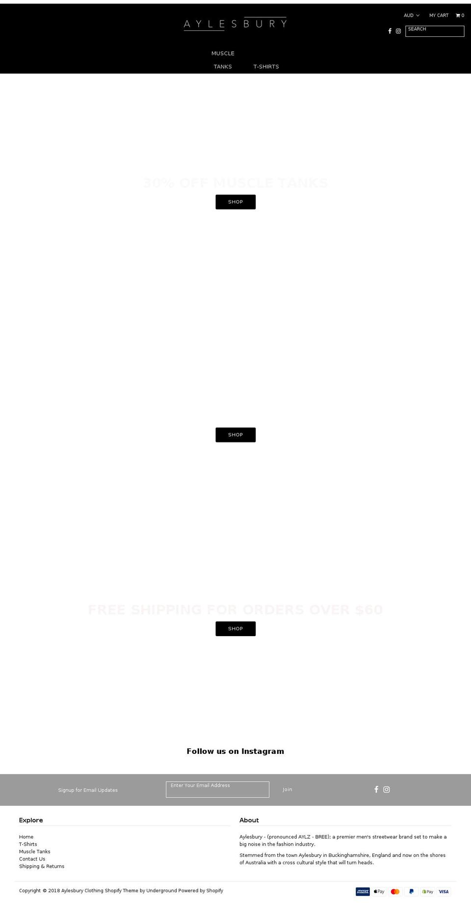 aylesburyco.com — Shopify storefront screenshot