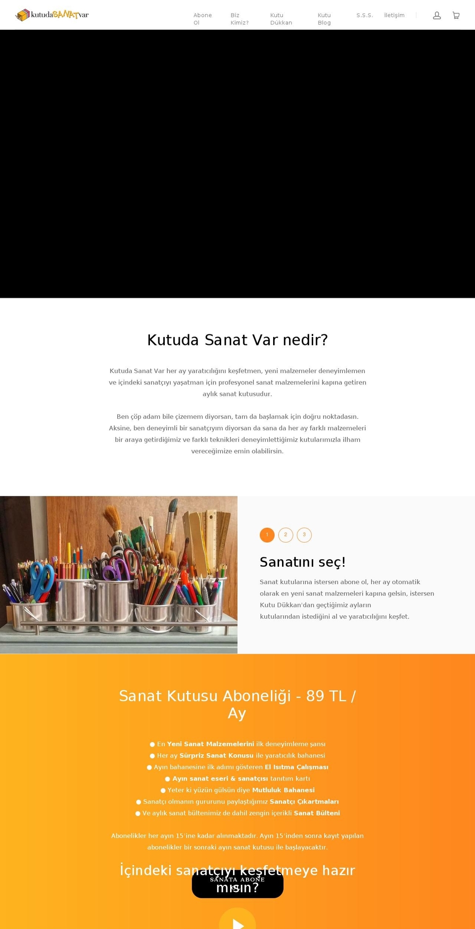 ayliksanatkutusu.com — Shopify storefront screenshot