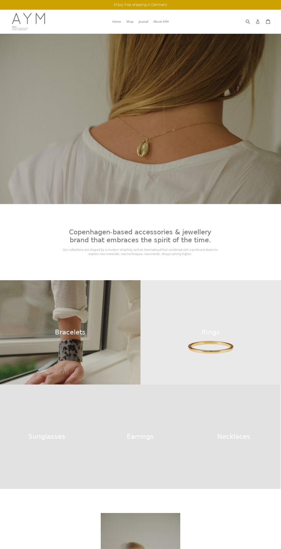 aym-store.com — Shopify storefront screenshot