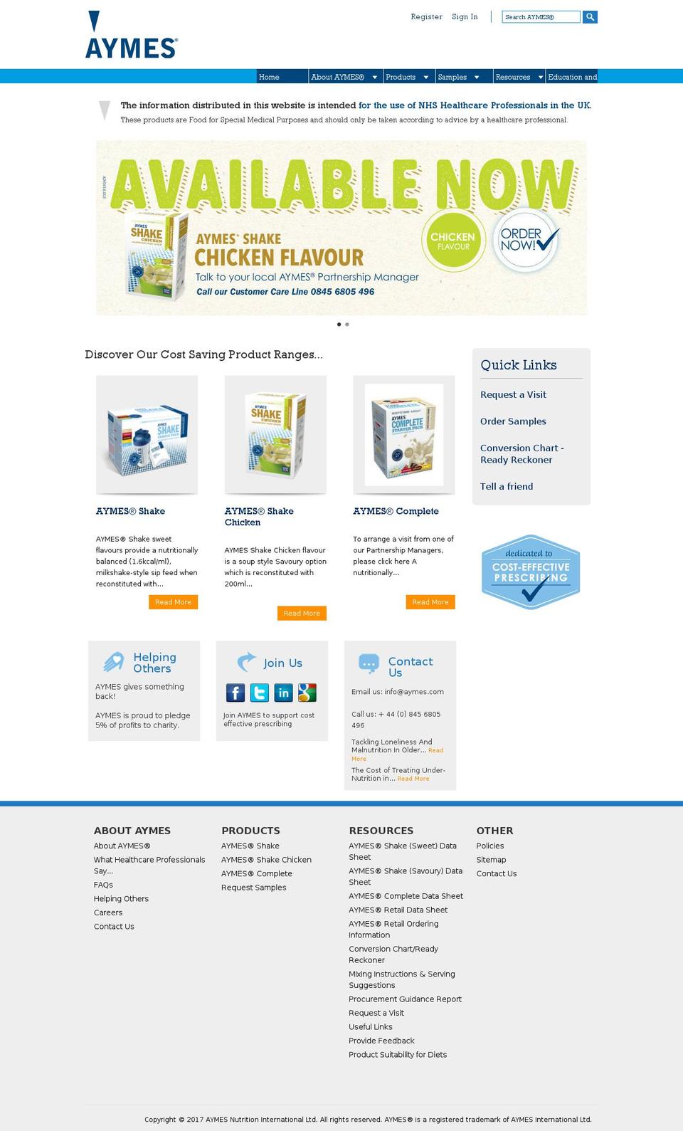 aymes.com shopify website screenshot