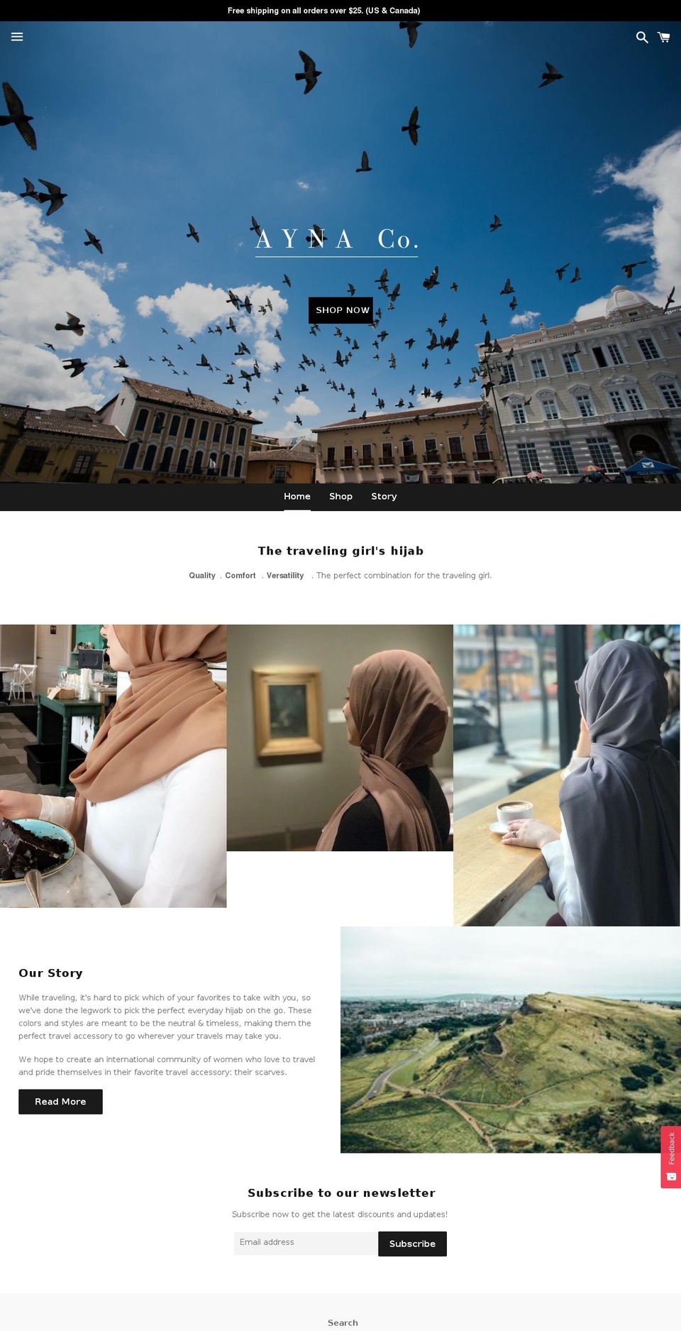 aynacohijabs.com — Shopify storefront screenshot