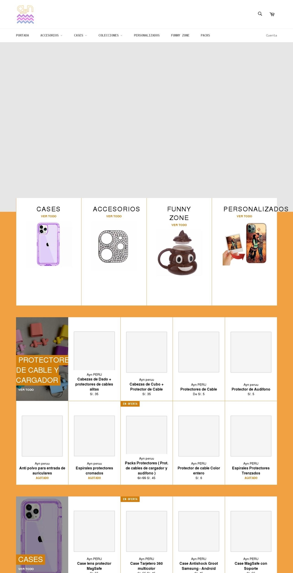 aynperu.com shopify website screenshot