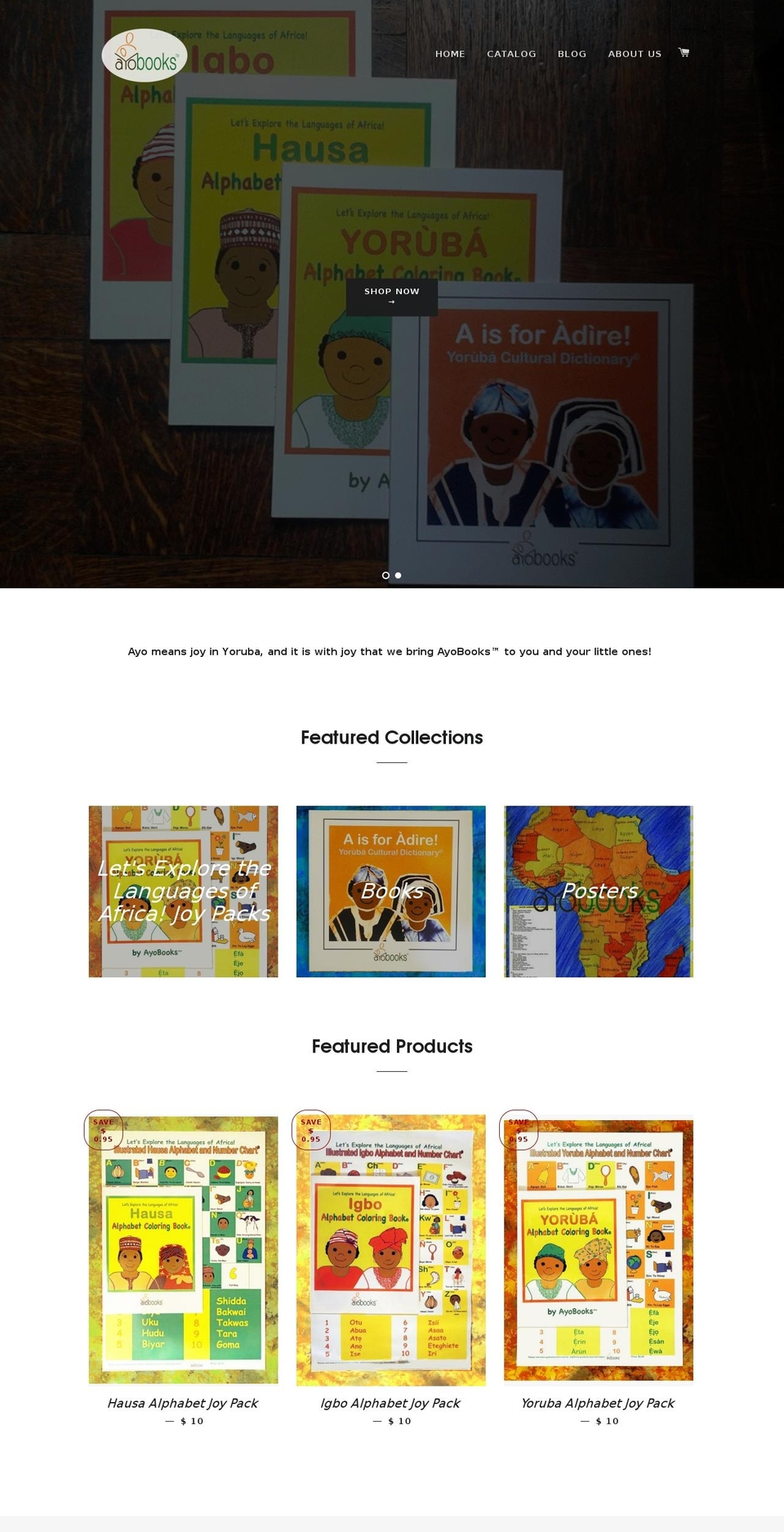 ayobooks.com shopify website screenshot