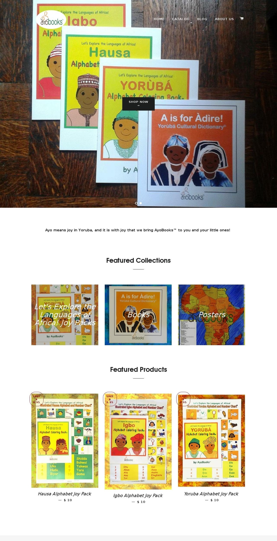 ayobooksonline.com — Shopify storefront screenshot
