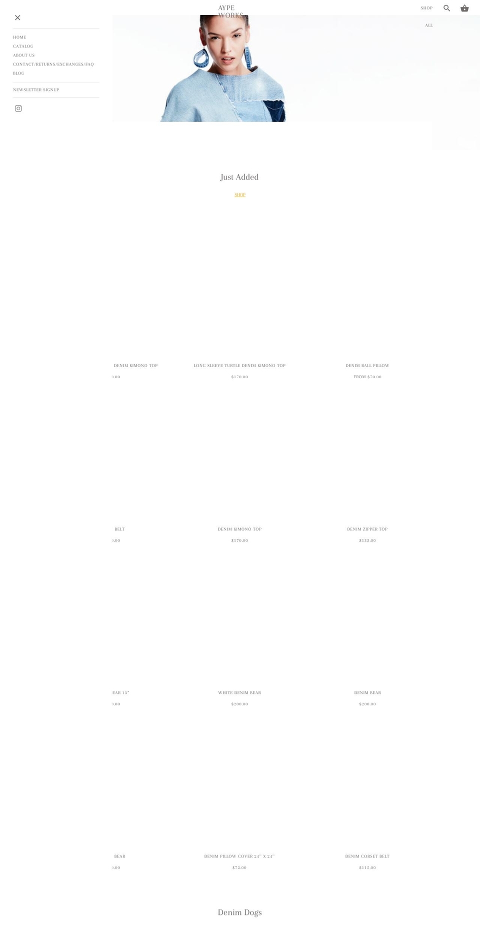 aypeworks.com — Shopify storefront screenshot