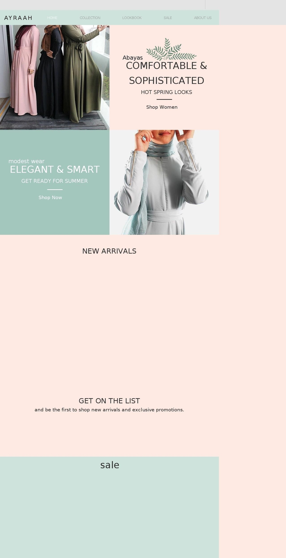 ayraah.com — Shopify storefront screenshot